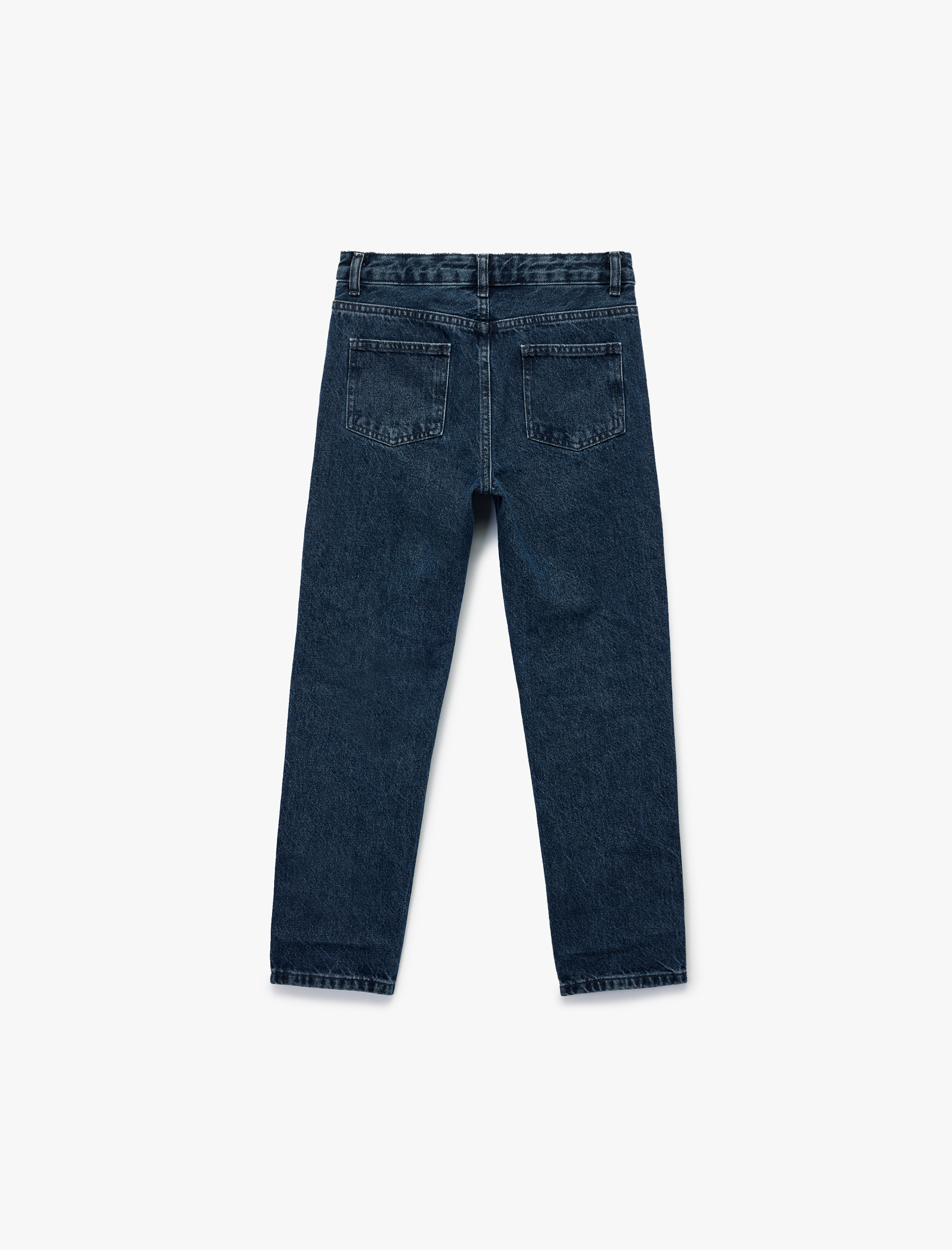  Erkek Çocuk Rahat Kesim Pamuklu Denim Pantolon - Dad Jean
