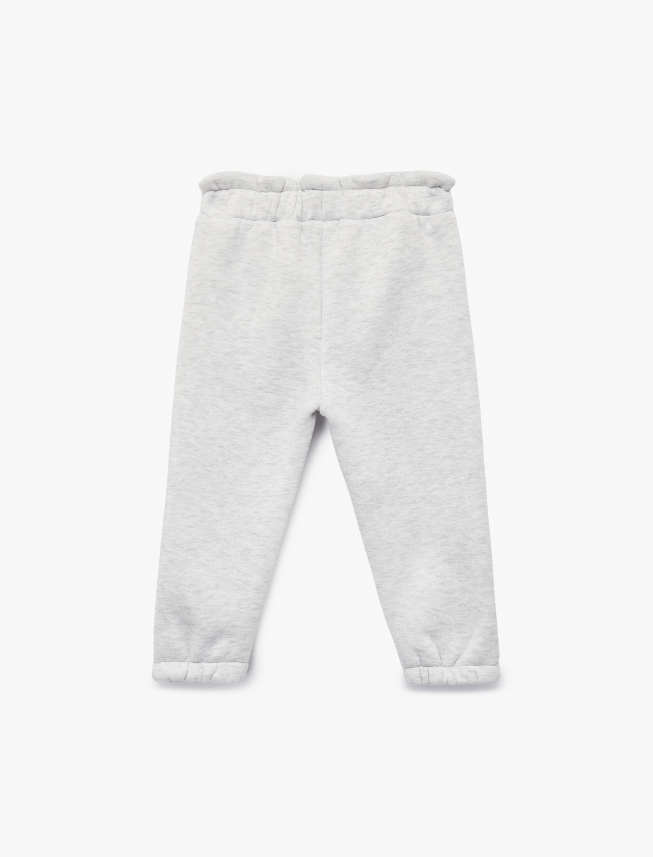  Kız Bebek Nervürlü Cep Detaylı Beli Lastikli Jogger Eşofman Altı