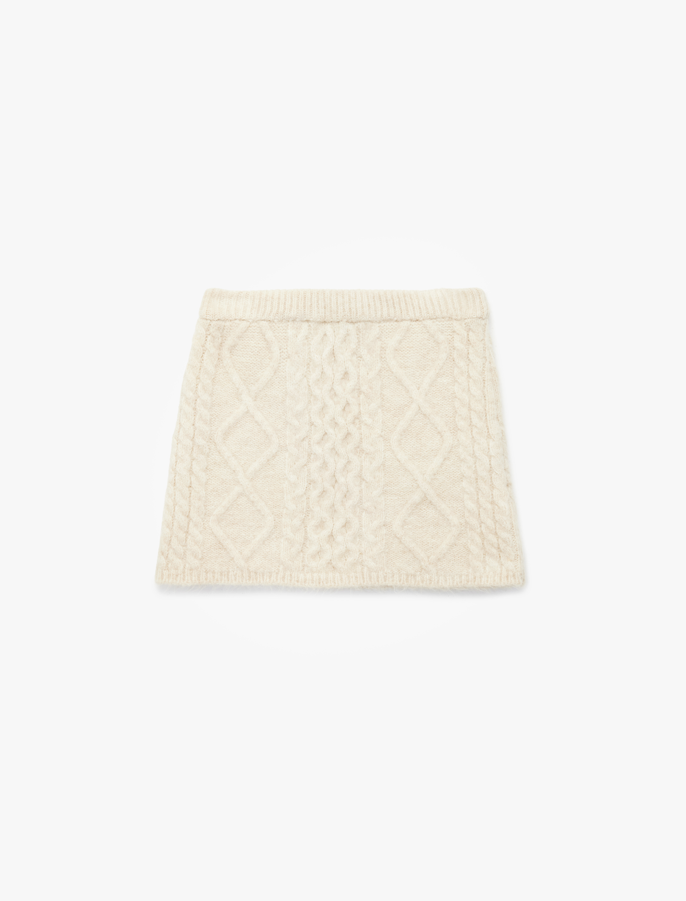  Kız Çocuk Saç Örgü Dokulu Mini Triko Etek