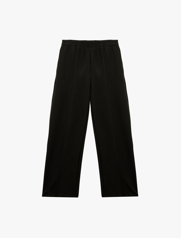  Beli Lastikli Cepli Nervür Detaylı Cepli Eşofman Altı