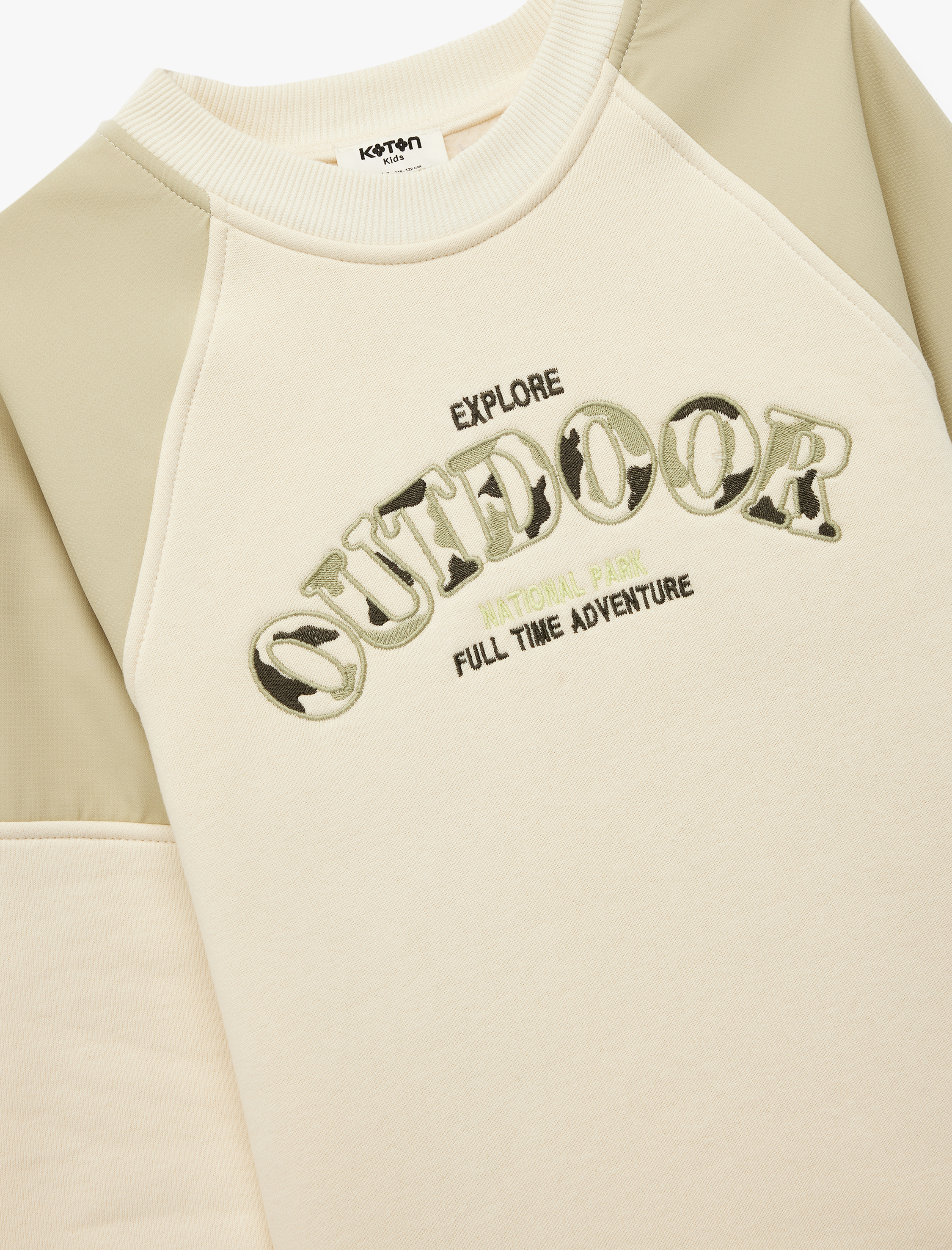  Erkek Çocuk Uzun Kollu Bisiklet Yaka Baskılı Şardonlu Oversize Sweatshirt