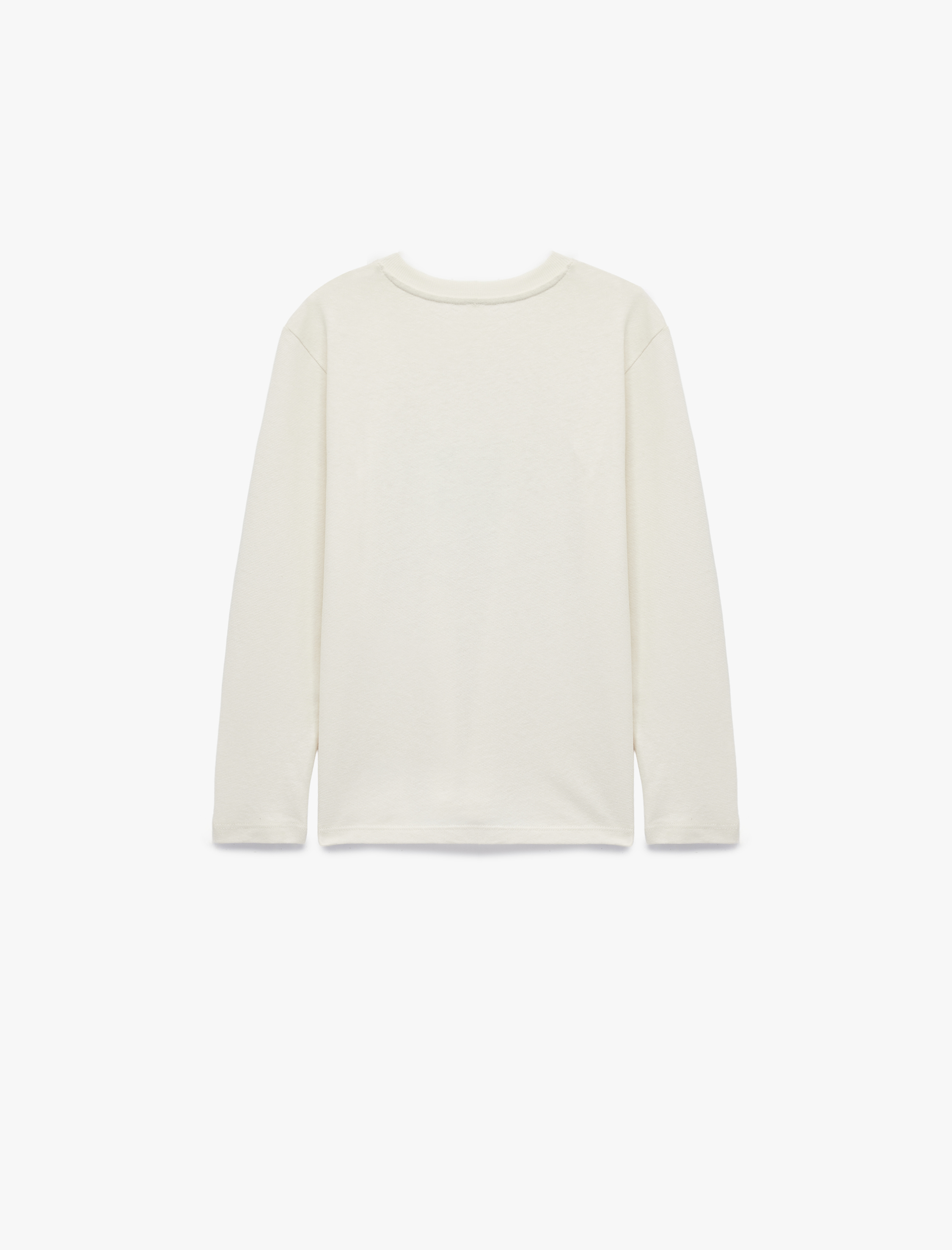  Erkek Çocuk Pamuklu Uzun Kollu Bisiklet Yaka Kurukafa Baskılı Tişört