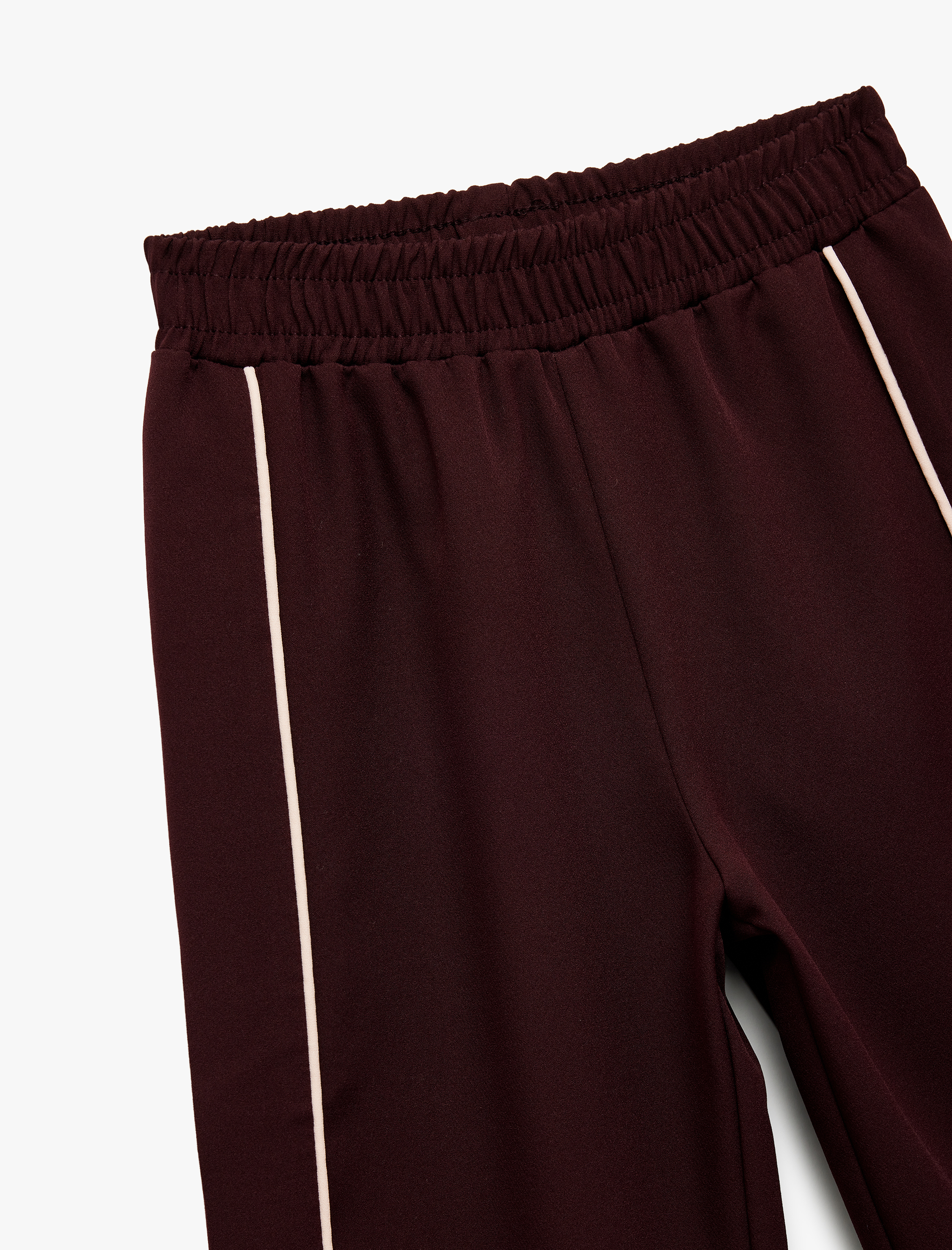  Kız Çocuk Geniş Paça Biyeli Cepli Bol Kalıp Beli Lastikli Pantolon