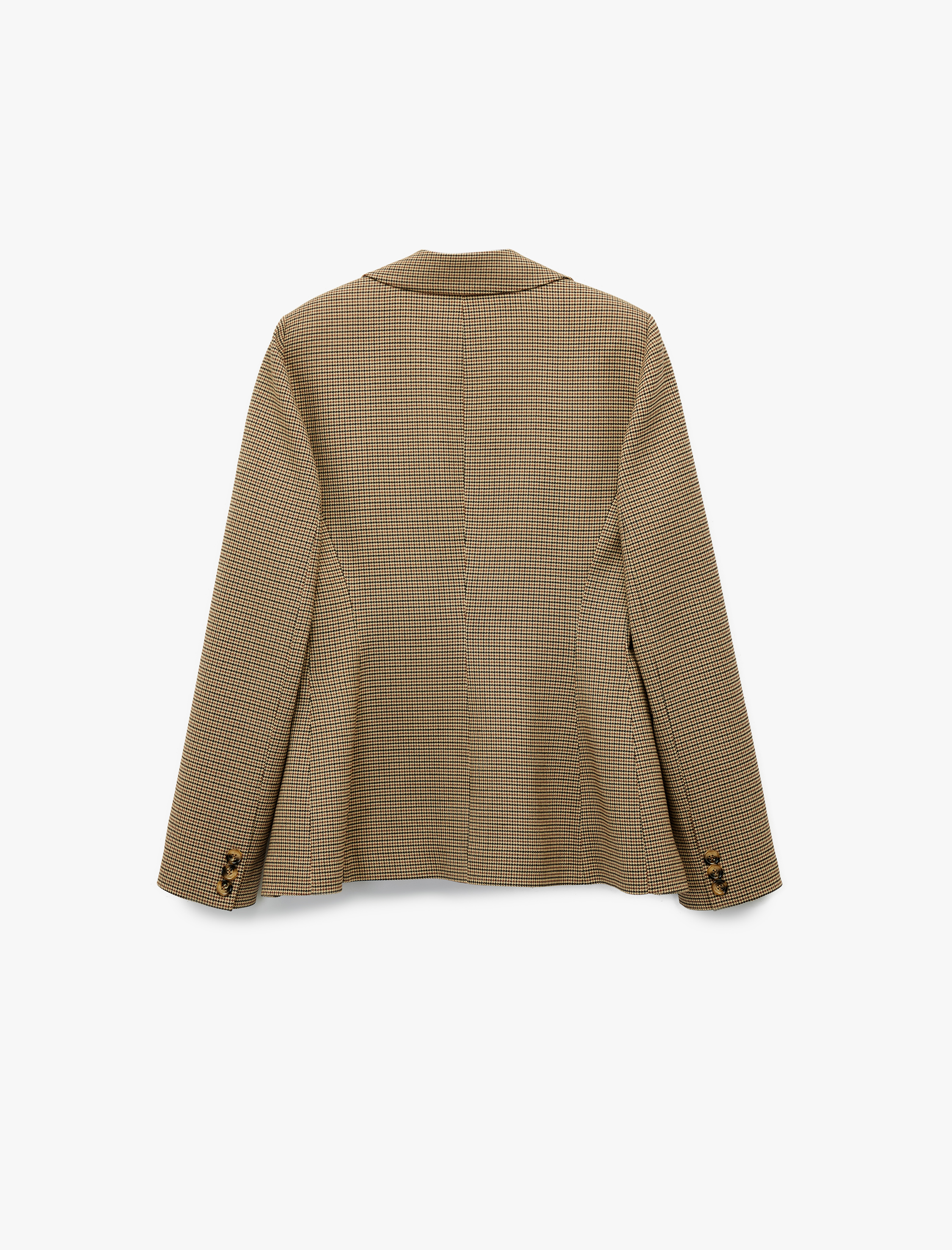 Koton X Sibil Çetinkaya - Uzun Kollu Cepli Ekose Blazer Ceket
