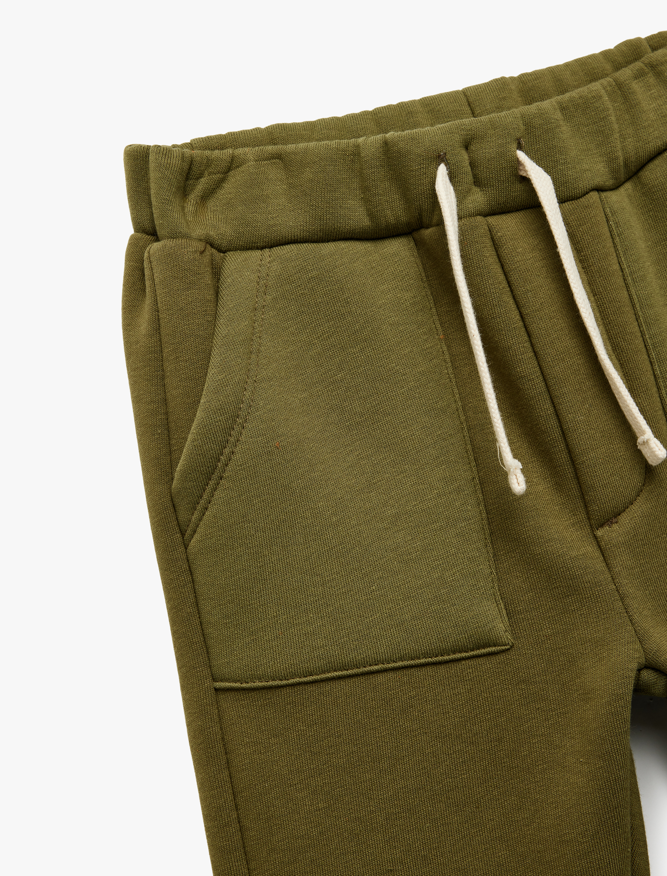  Erkek Bebek Beli Bağcıklı Cep Detaylı Jogger Eşofman Altı