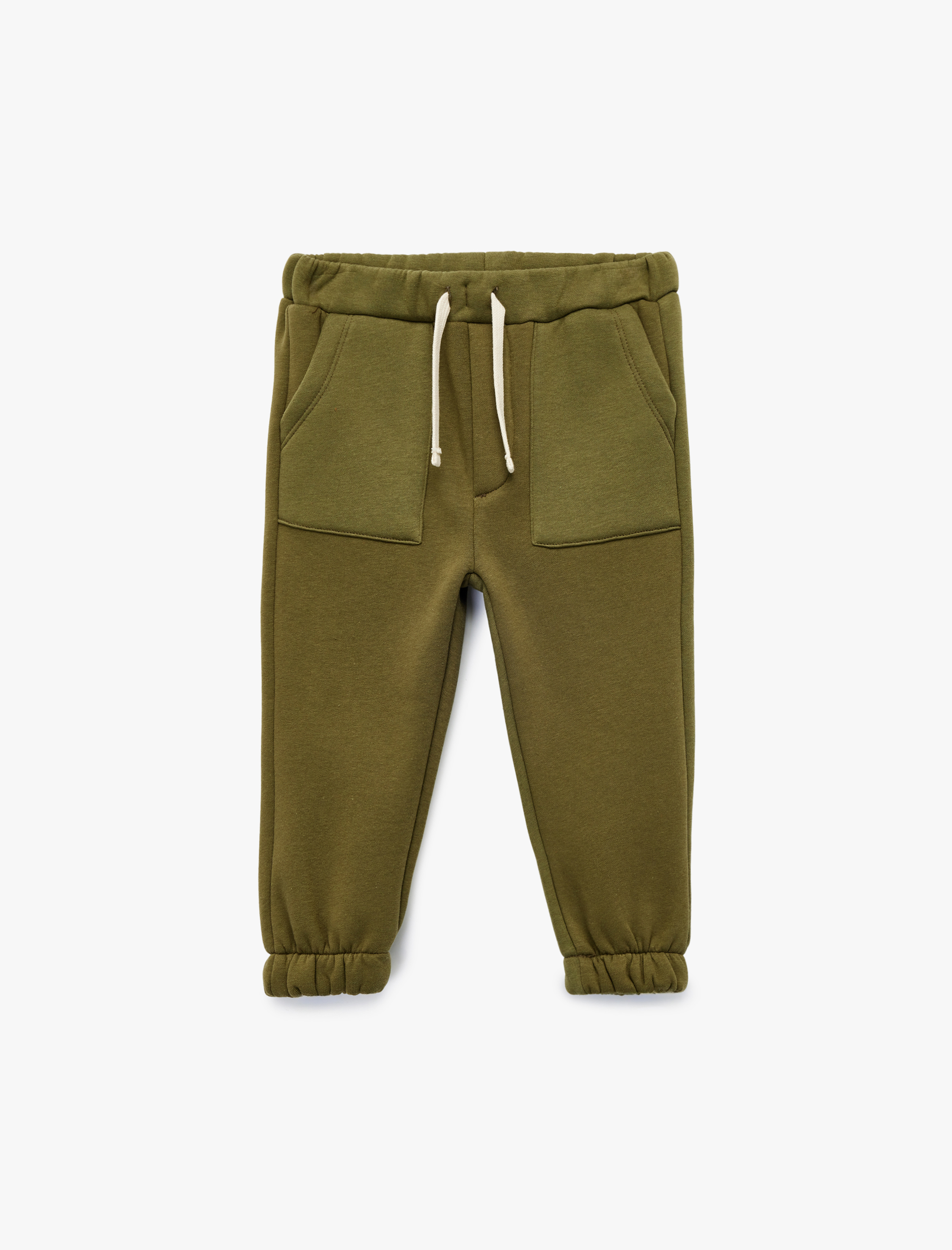  Erkek Bebek Beli Bağcıklı Cep Detaylı Jogger Eşofman Altı