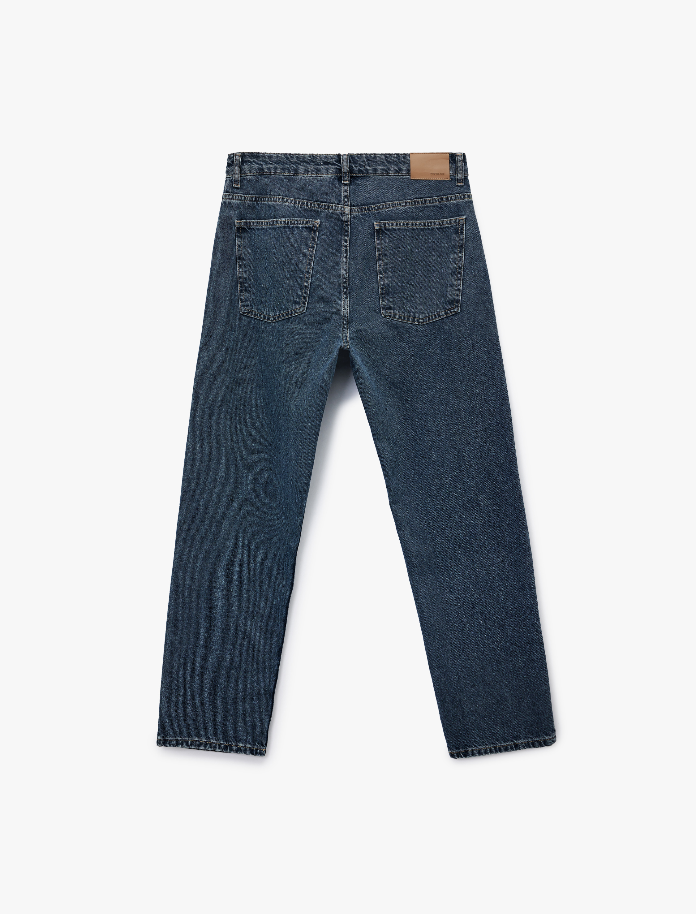   Normal Bel Pamuklu Vintage Straight Fit Jean