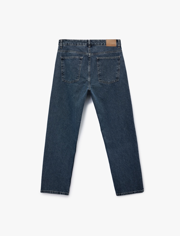  Normal Bel Pamuklu Vintage Straight Fit Jean