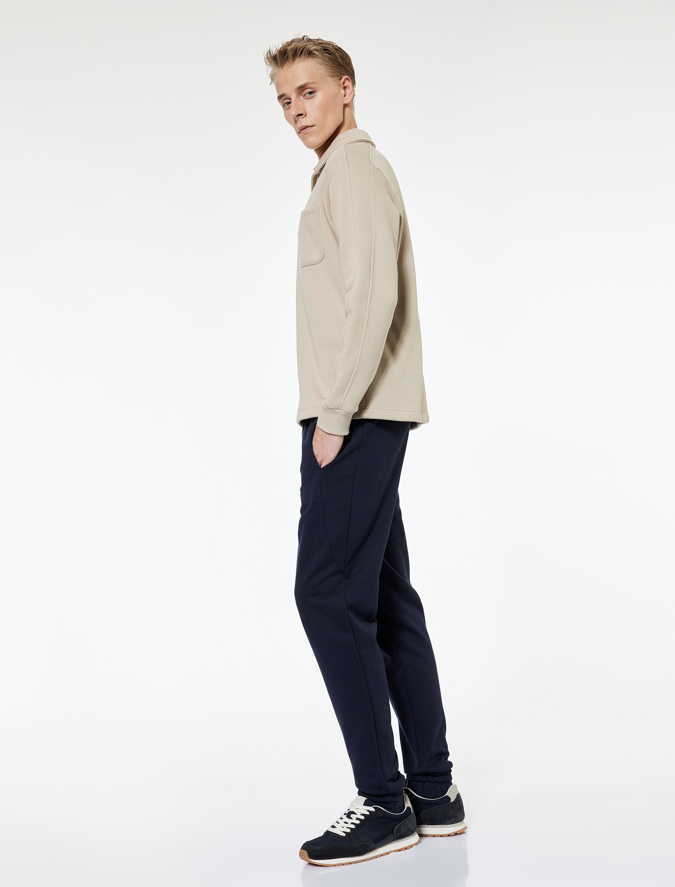   Pamuklu Cep Detaylı Beli Bağcıklı Jogger Eşofman Altı