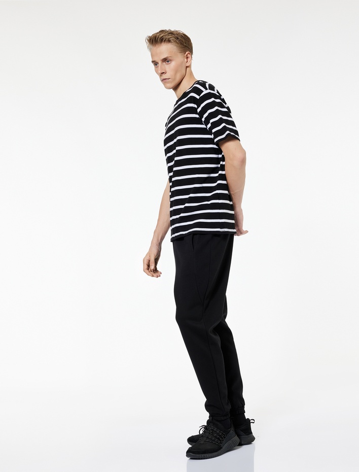  Beli Bağcıklı Şardonlu Cepli Jogger Eşofman Altı