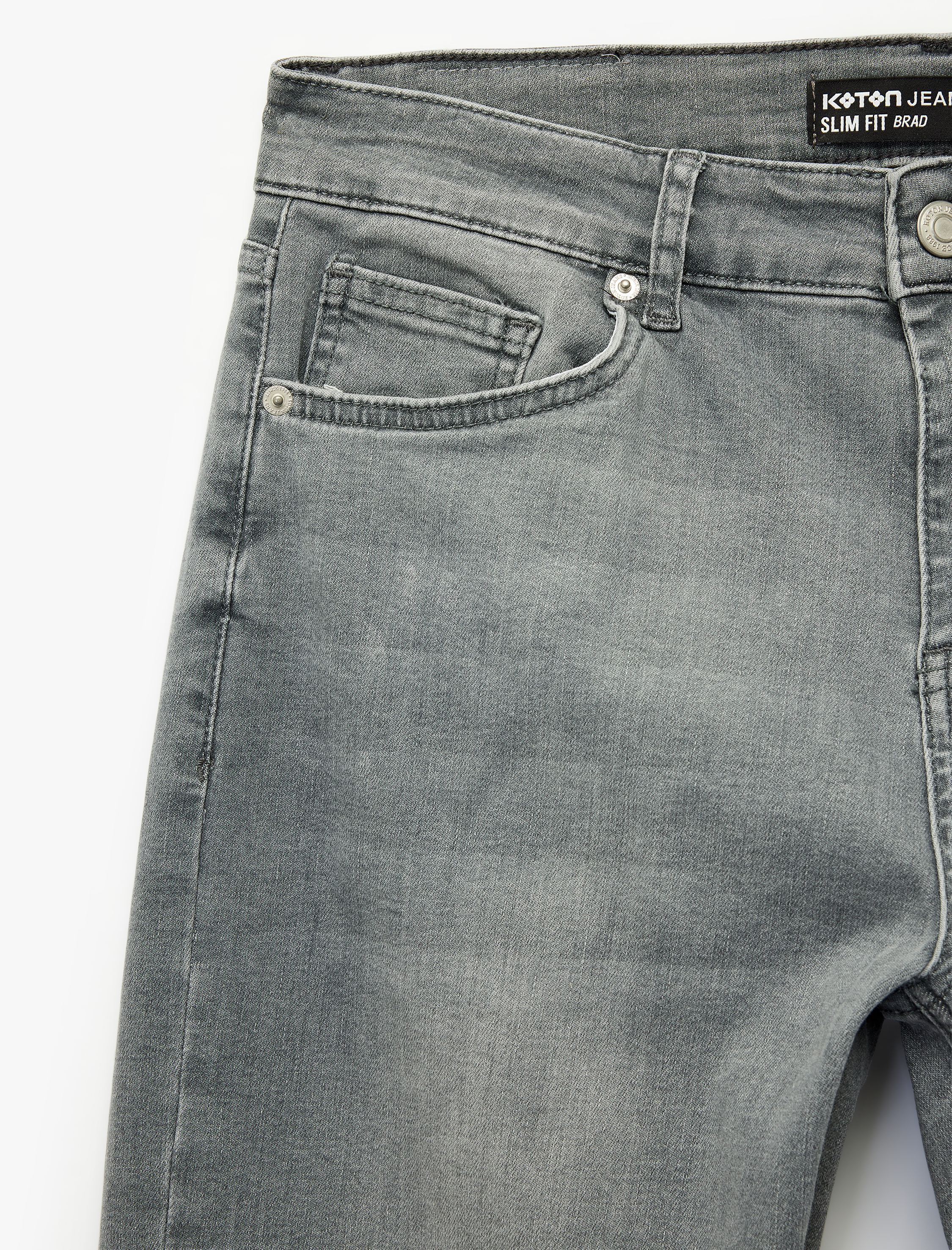   Pamuklu Normal Bel Düğmeli Slim Fit Jean Pantolon - Brad Jean