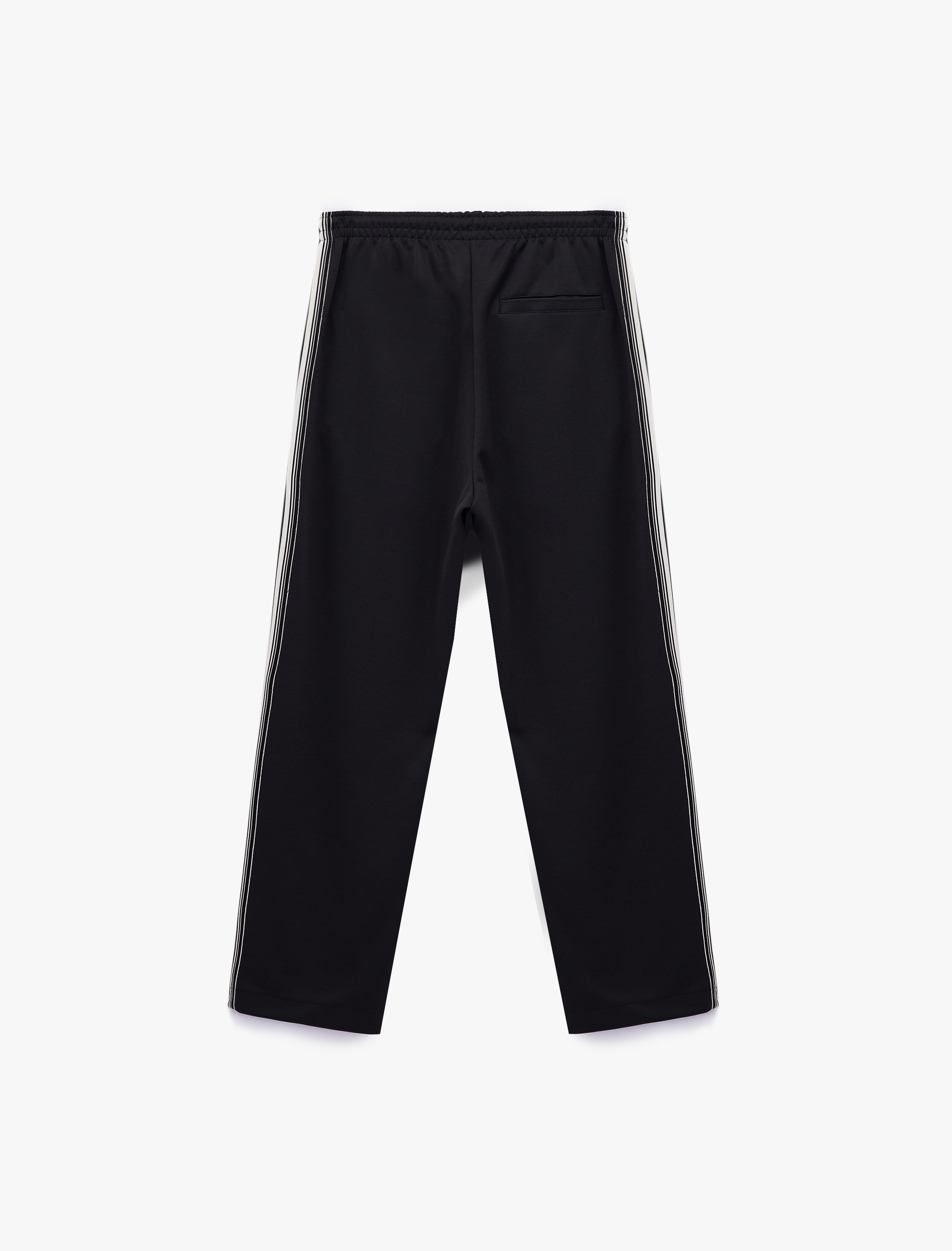   Viskon Karışımlı Beli Lastikli Cepli Şerit Detaylı Baskılı Bol Kalıp Eşofman Altı