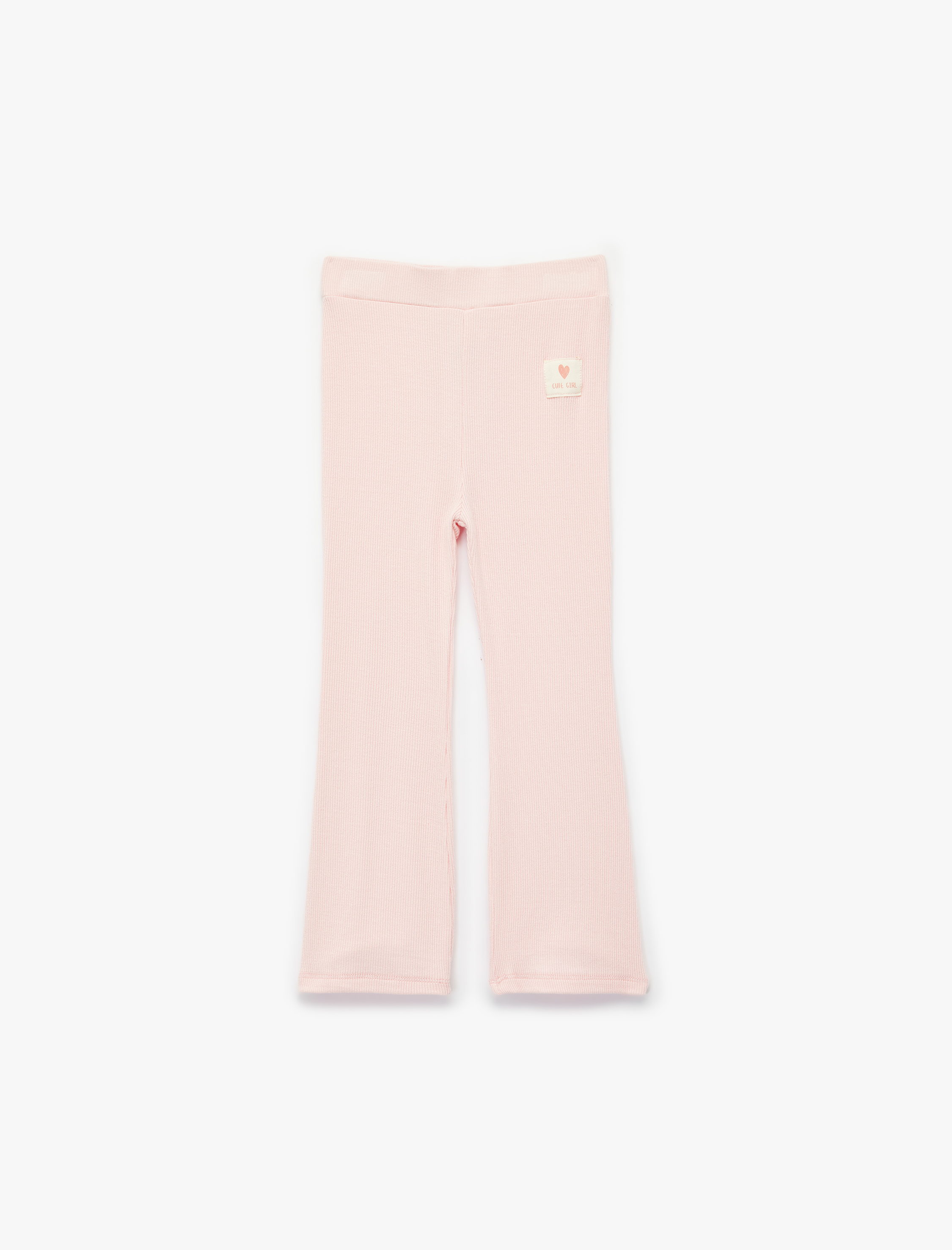  Kız Bebek Pamuklu Ribanalı Beli Lastikli Basic Tayt