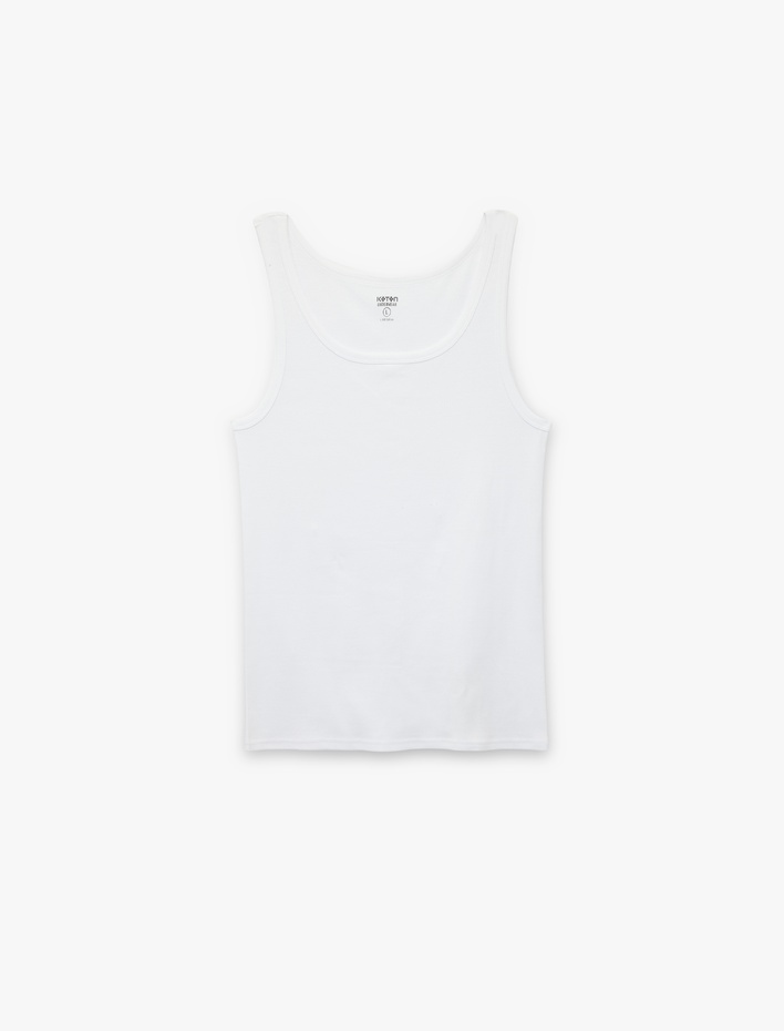  Pamuklu Kolsuz U Yaka Atlet