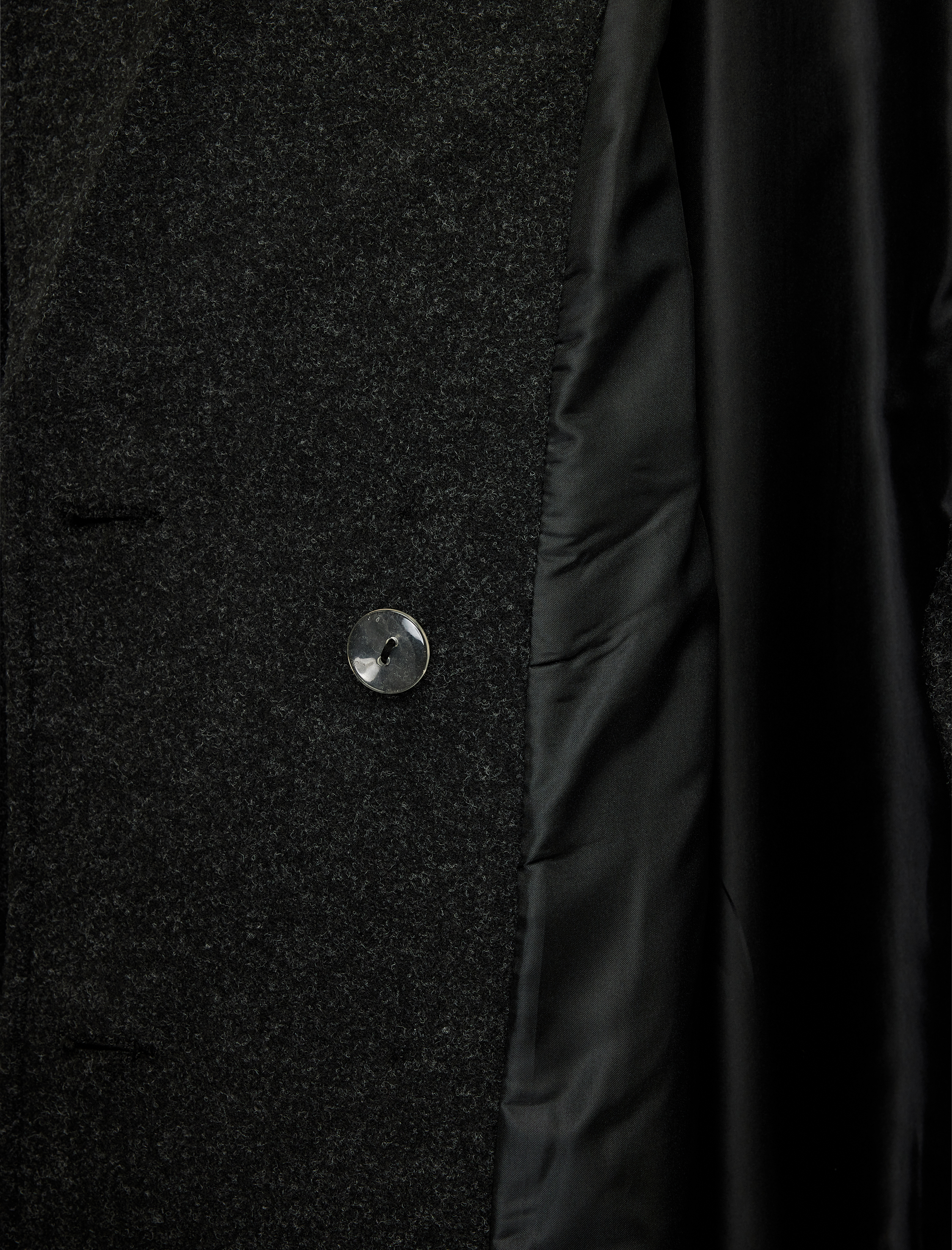   Oversize Kaban Kaşe Ekstra Uzun Kruvaze Düğmeli