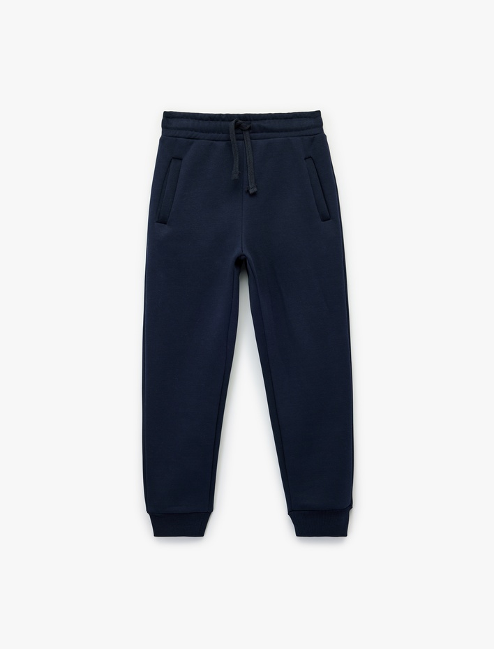 Erkek Çocuk Cepli Beli Bağcıklı Basic Eşofman Altı