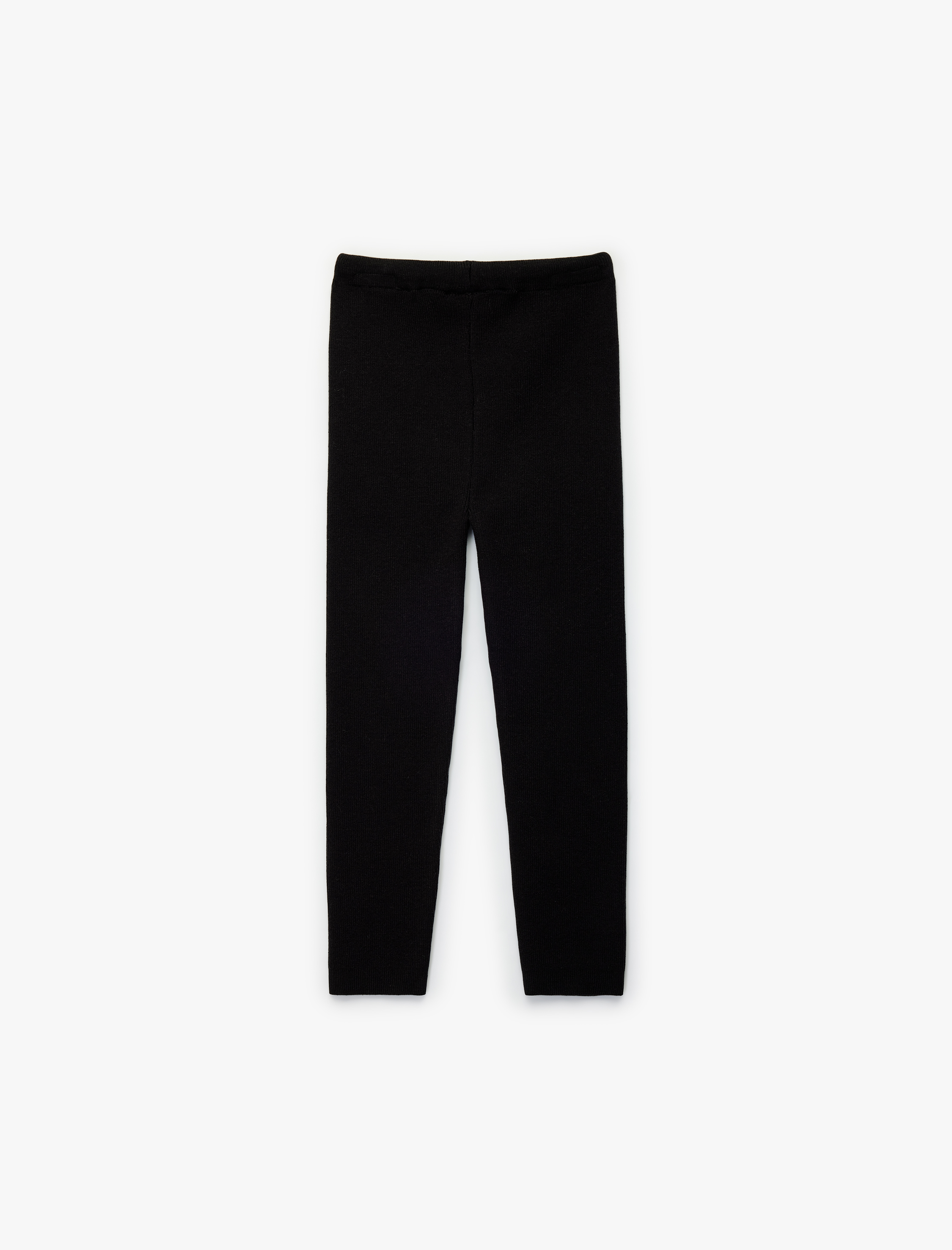  Kız Bebek Viskon Karışımlı Beli Bağcıklı Triko Pantolon