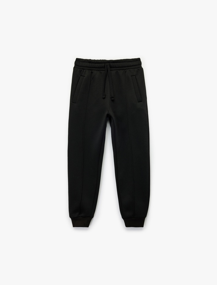 Erkek Çocuk Cepli Beli Bağcıklı Basic Eşofman Altı