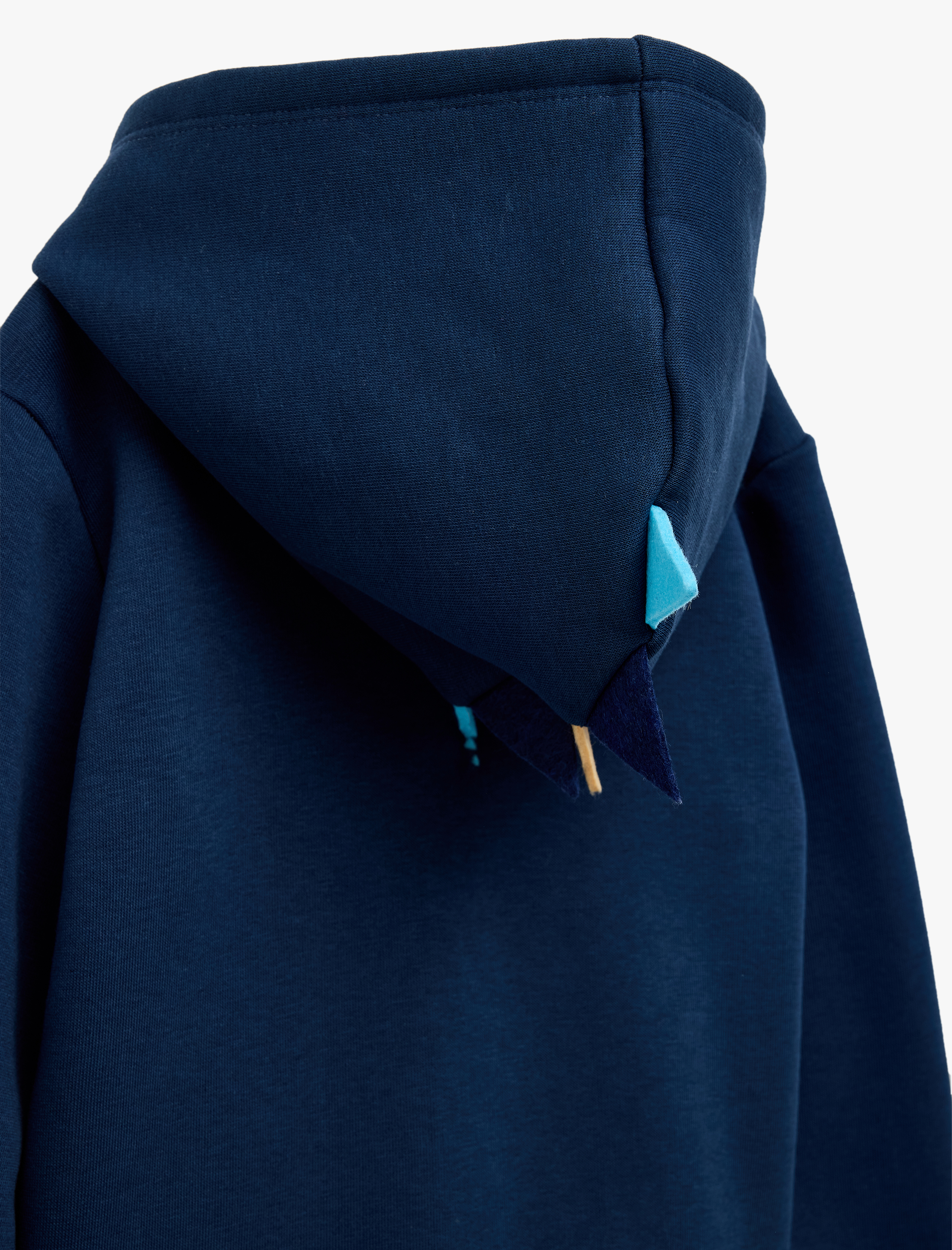 Erkek Bebek Uzun Kollu Dinozor Baskı Detaylı Fermuarlı Kapşonlu Sweatshirt