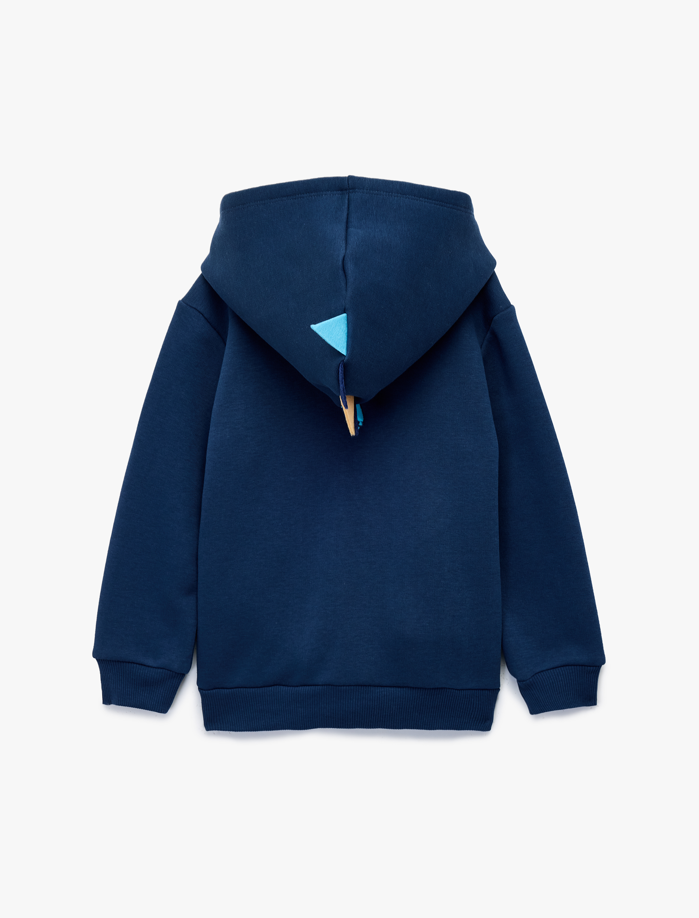 Erkek Bebek Uzun Kollu Dinozor Baskı Detaylı Fermuarlı Kapşonlu Sweatshirt