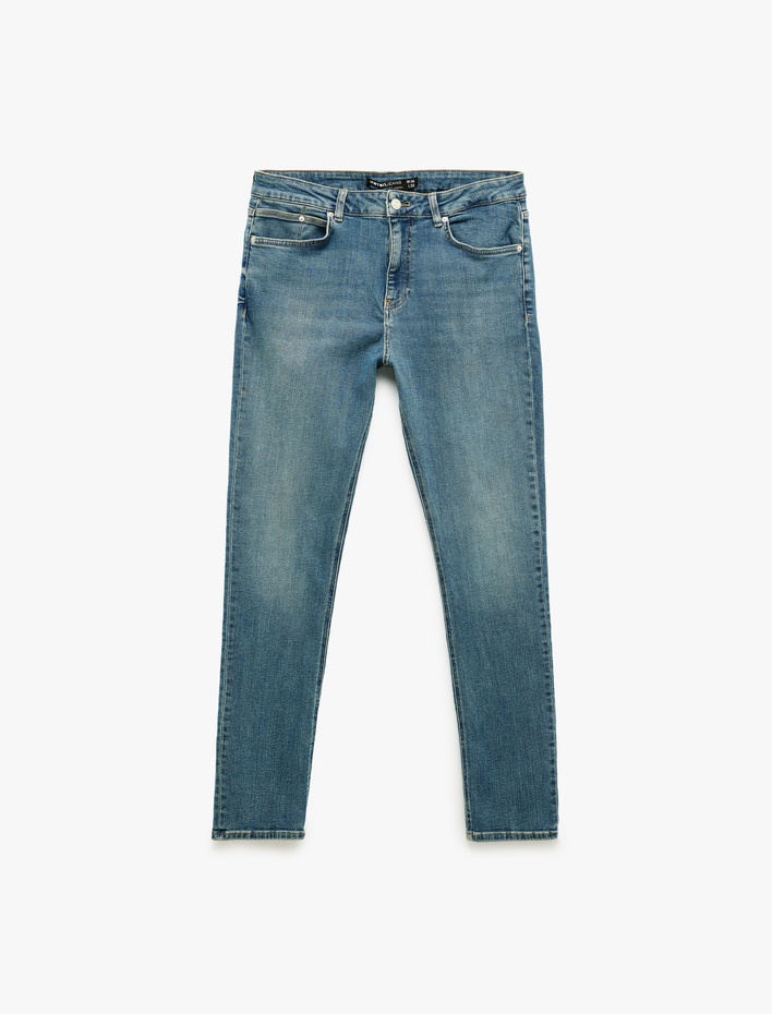  Pamuklu Normal Bel Super Skinny Fit Jean Pantolon - Justin Jean
