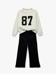 Baskılı Şardonlu Eşofman Takımı