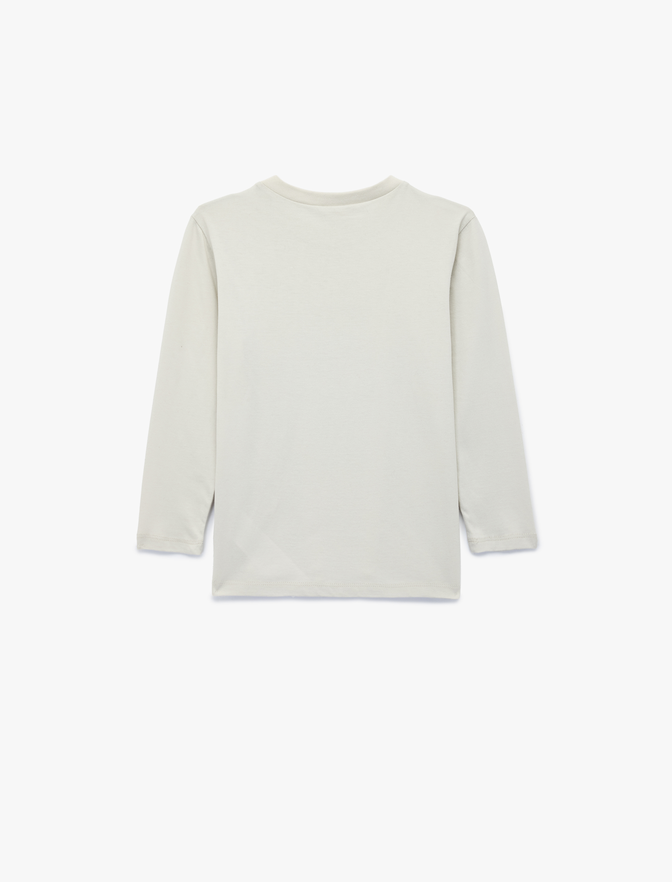  Erkek Çocuk Pamuklu Baskılı Bisiklet Yaka Uzun Kollu Tişört