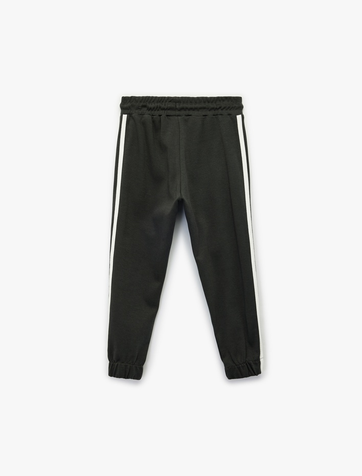 Erkek Çocuk Beli Bağcıklı Cep Detaylı Pamuklu Jogger Eşofman Altı