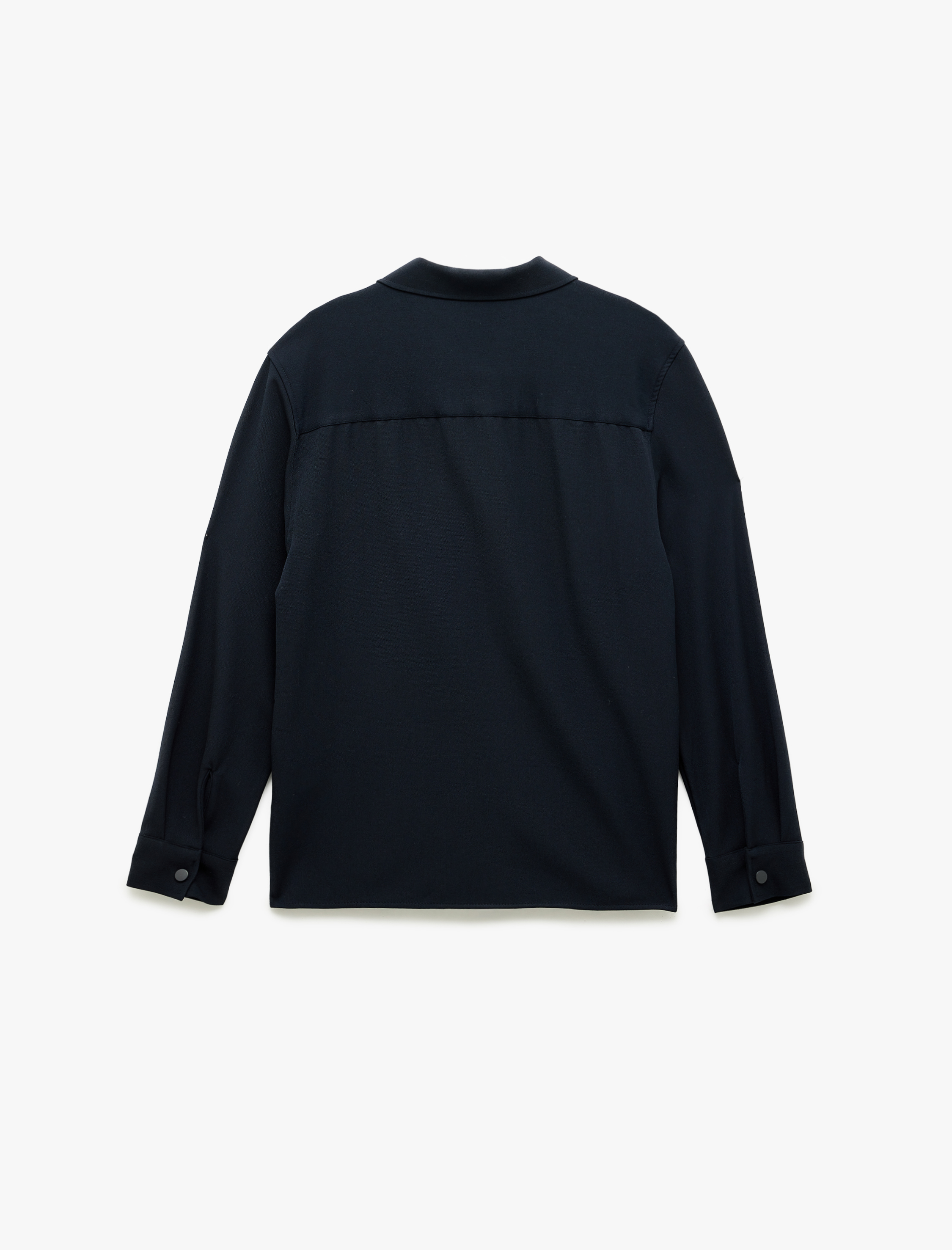   Regular Fit Viskon Karışımlı Kapaklı Cep Detaylı Klasik Yaka Uzun Kollu Gömlek