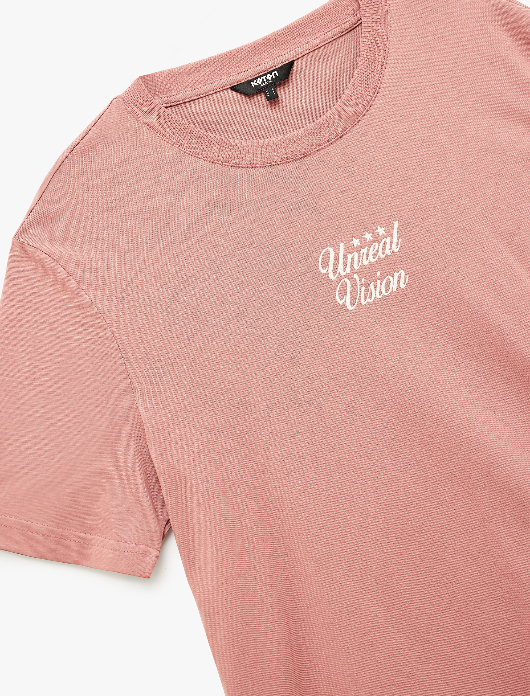   Regular Fit Kısa Kollu Bisiklet Yaka Pamuklu Baskılı Tişört