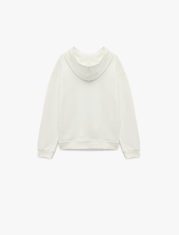 Kız Çocuk Lisanslı Mickey ve Minnie Mouse Baskılı Oversize Kapşonlu Sweatshirt