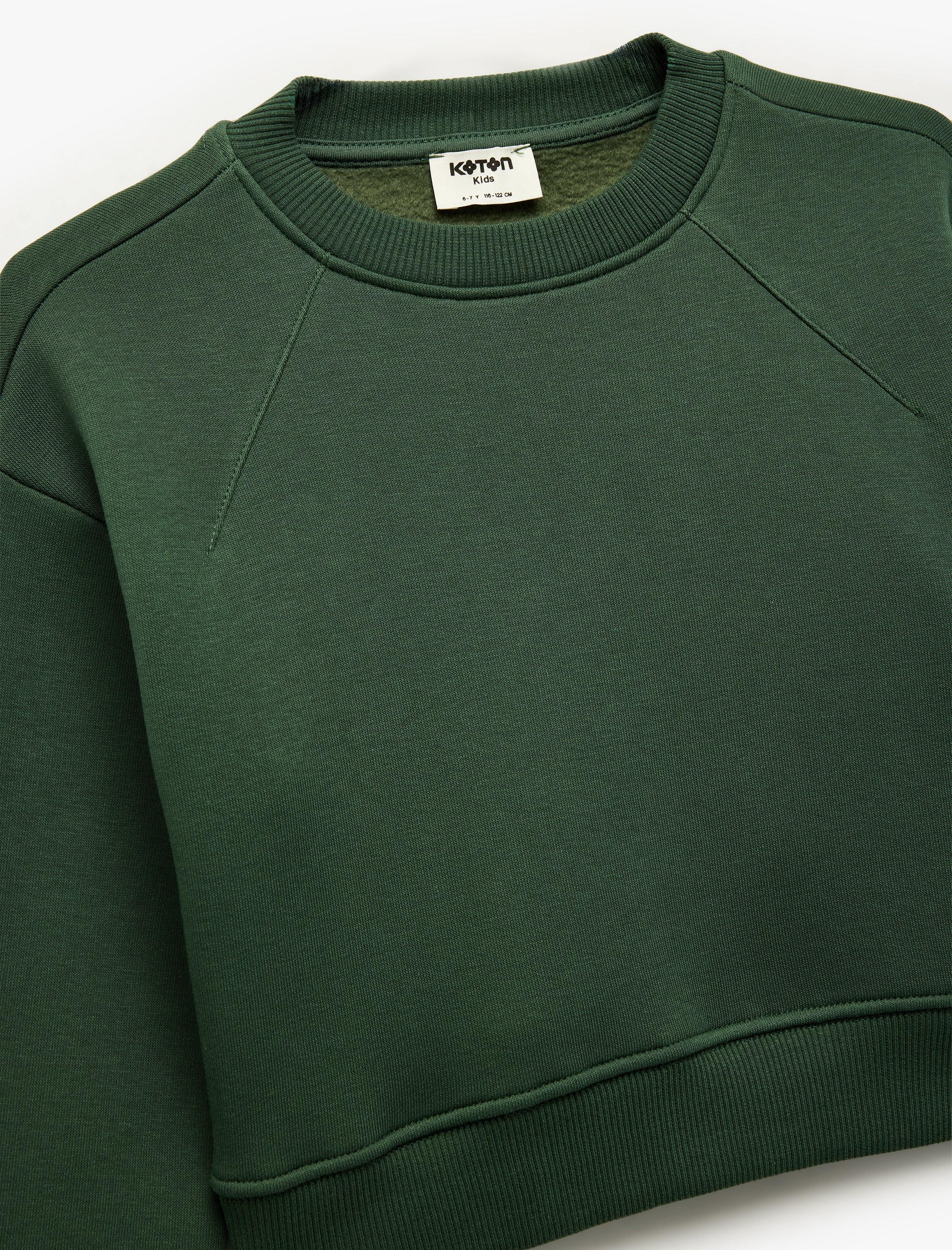  Kız Çocuk Uzun Kollu Bisiklet Yaka Basic Sweatshirt