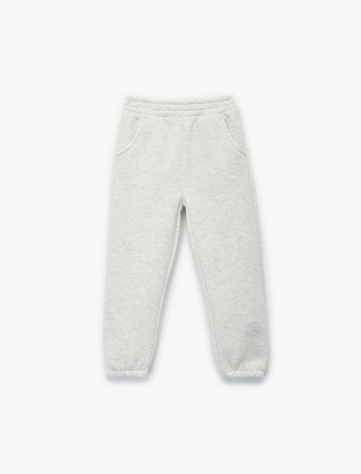 Kız Bebek Pamuklu Şardonlu Cepli Jogger Eşofman Altı