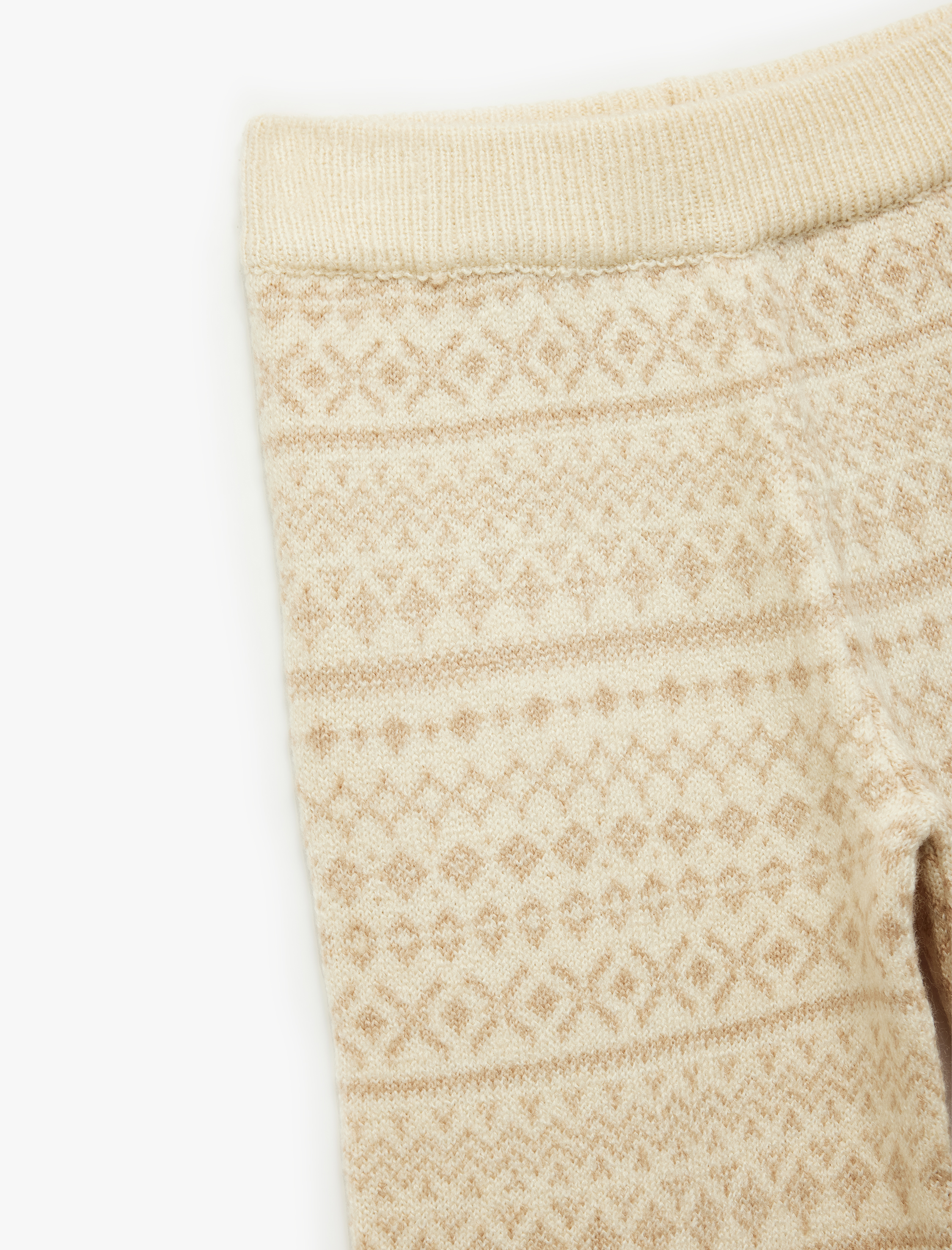  Kız Çocuk Beli Lastikli Geniş Paça Triko Pantolon