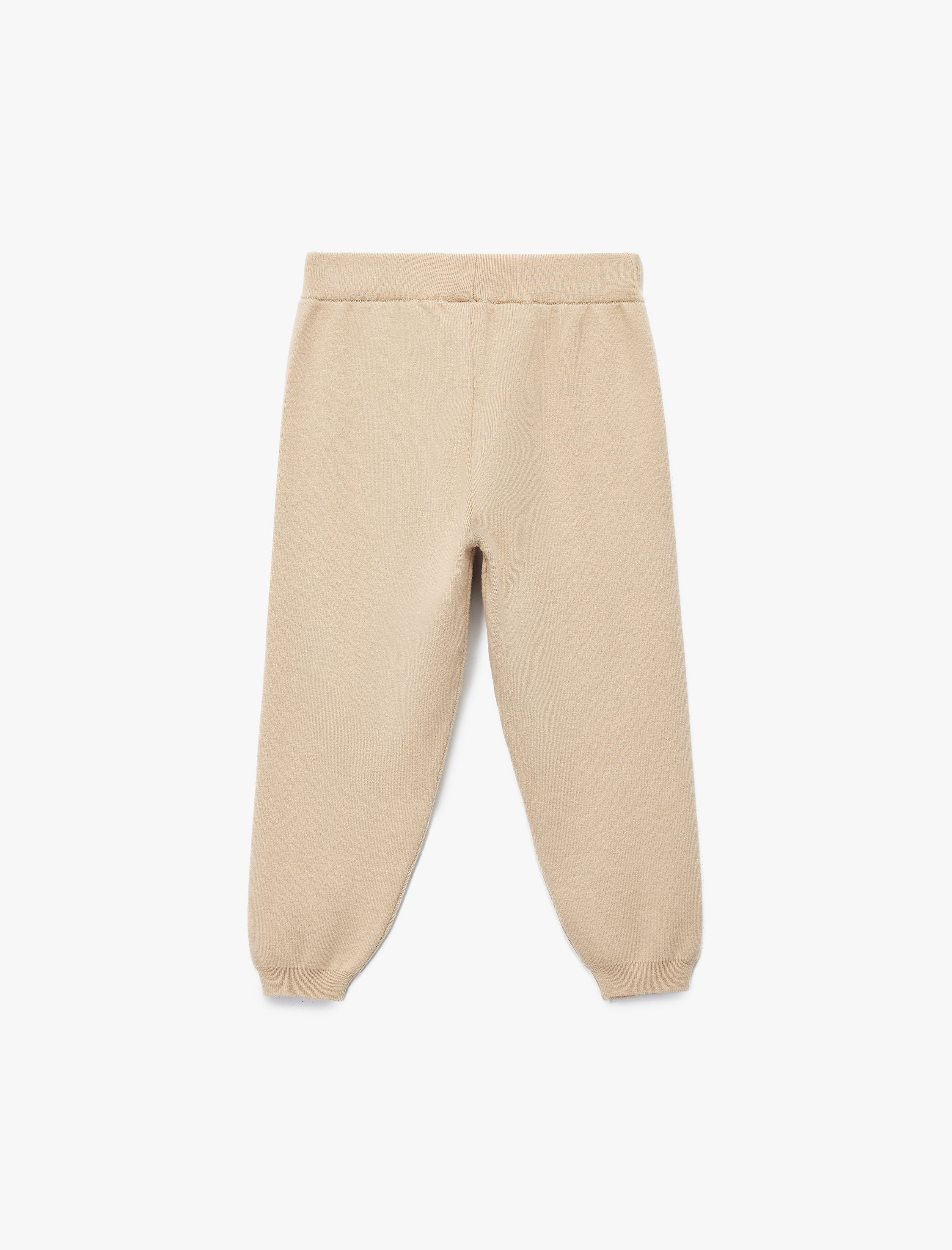  Erkek Bebek Beli Bağcıklı Nervürlü Jogger Triko Pantolon