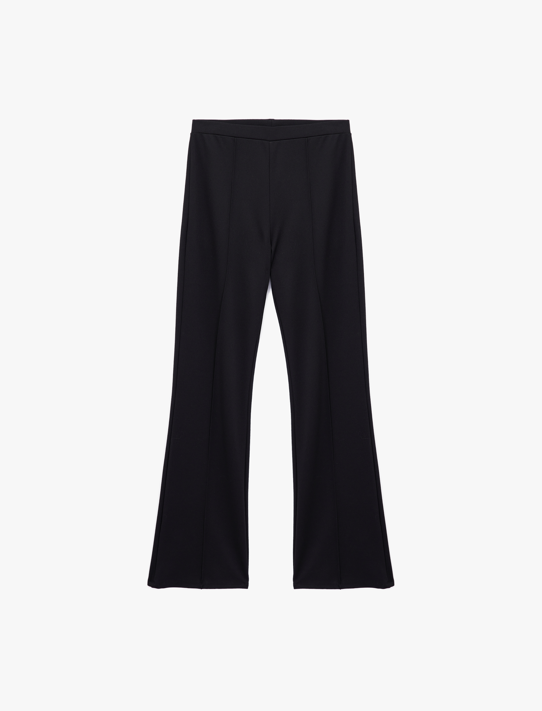   Slim Fit Nervür Detaylı Geniş İspanyol Paça Pantolon