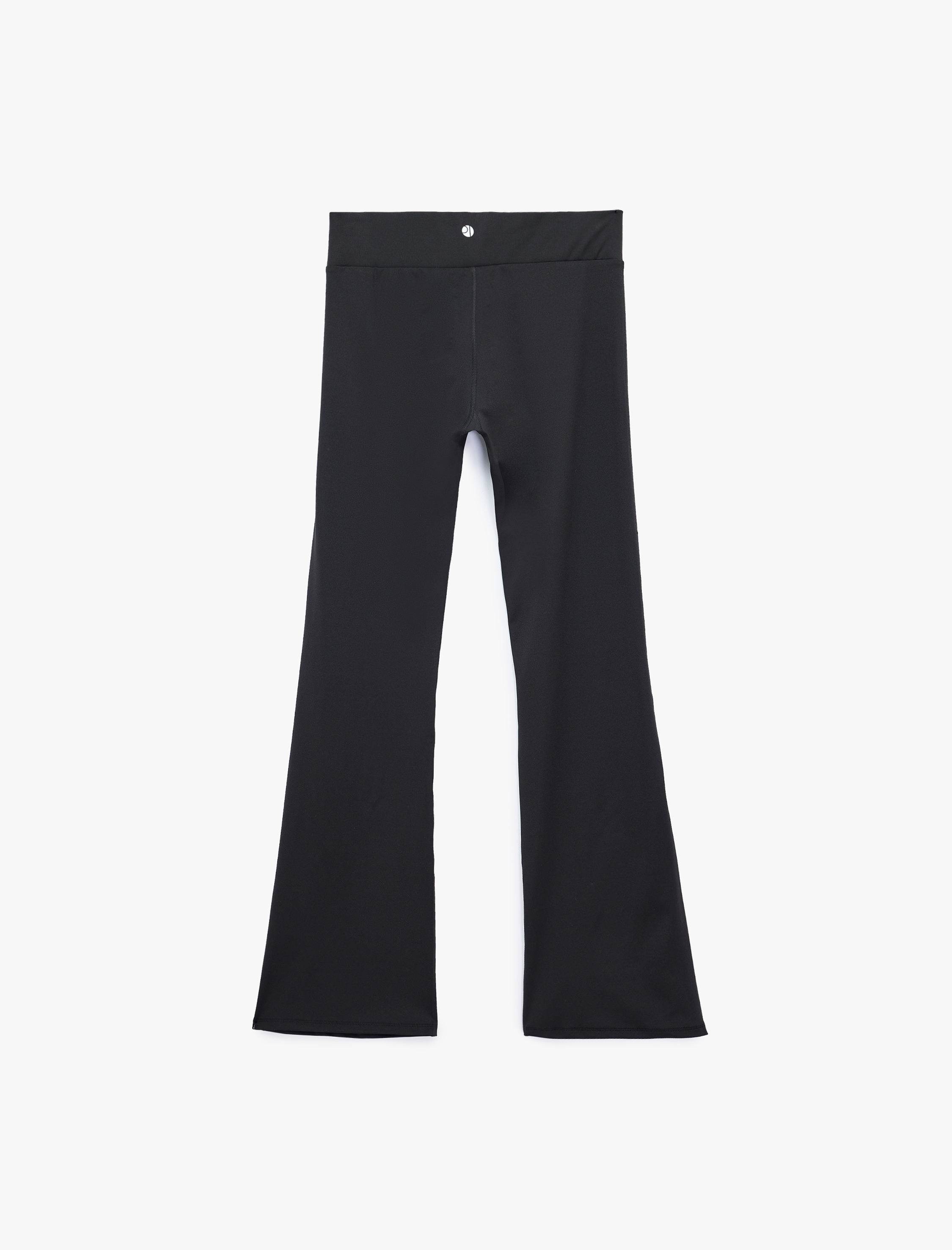   Asimetrik Yüksek Bel Dar Kesim İspanyol Paça Spor Tayt