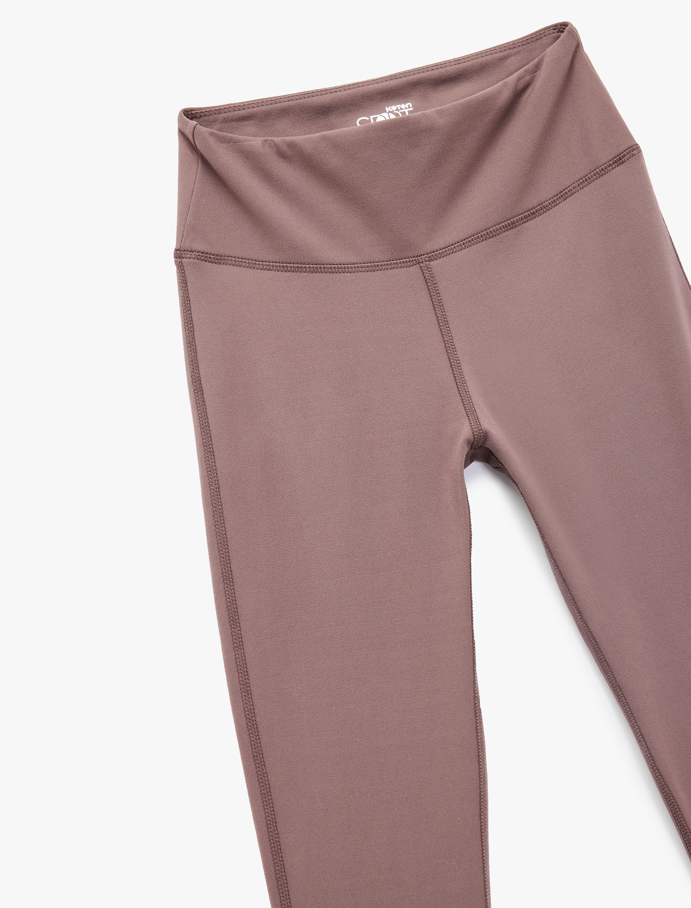   Yüksek Bel Dikiş Detaylı İspanyol Paça Spor Tayt