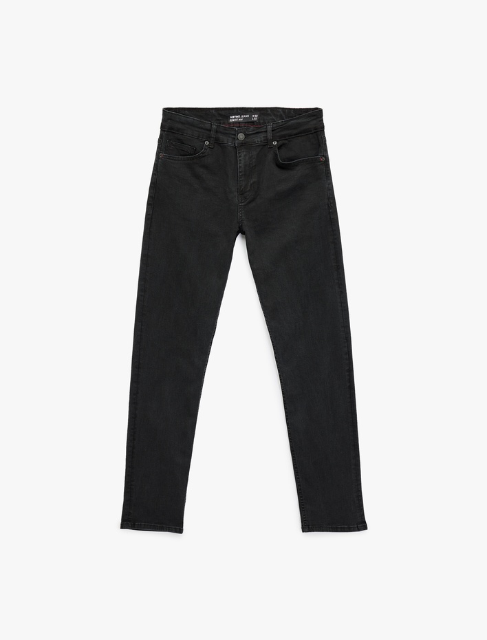  Pamuklu Cepli Normal Bel Slim Fit Jean Pantolon - Brad Jean