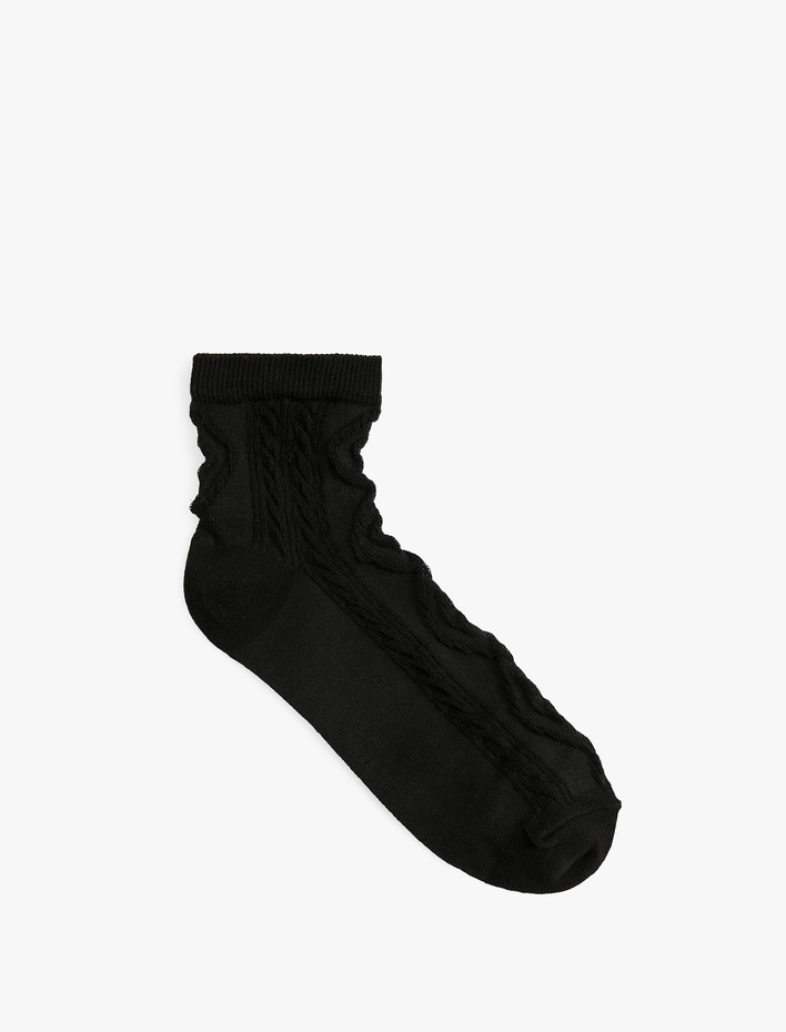 Kadın Pamuklu Dokulu Patik Çorap