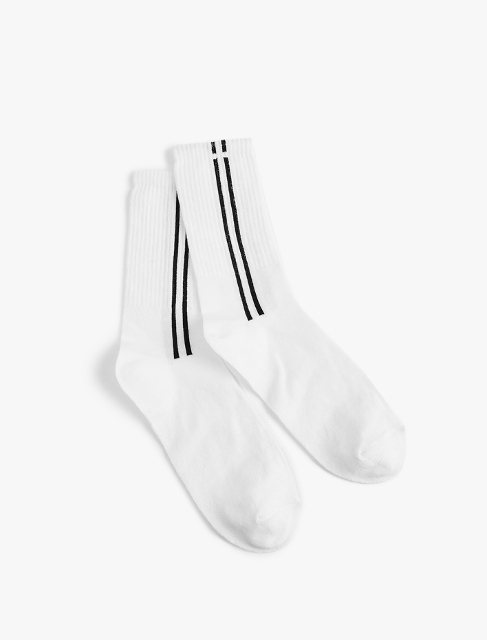 Erkek Çizgili Tenis Çorabı
