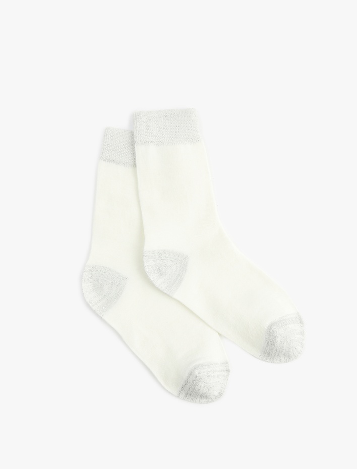 Kadın Parlak Detaylı Soket Çorap