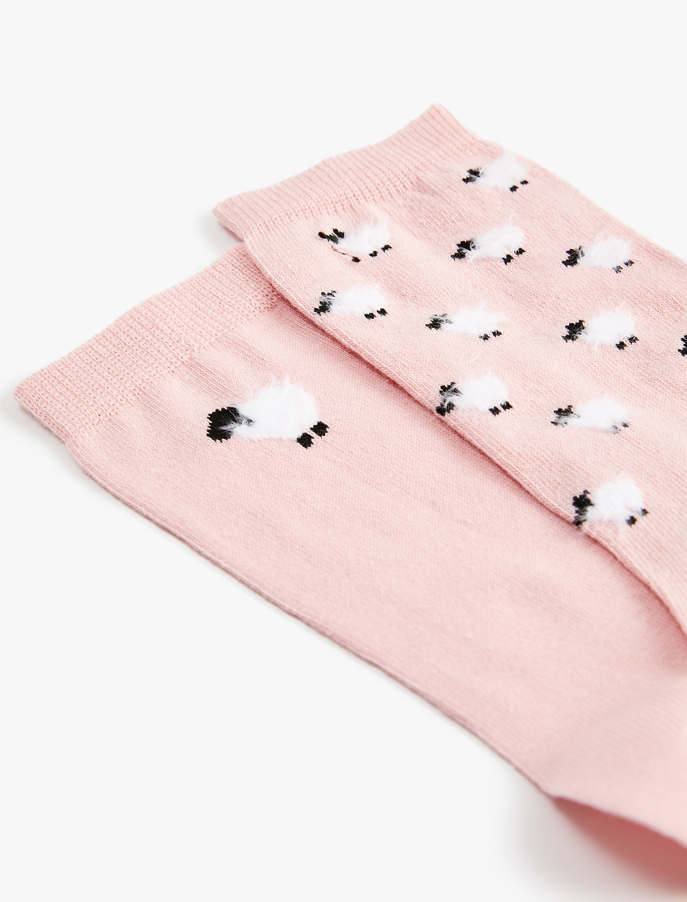  Kadın Koyun Desenli 2'li Soket Çorap Seti