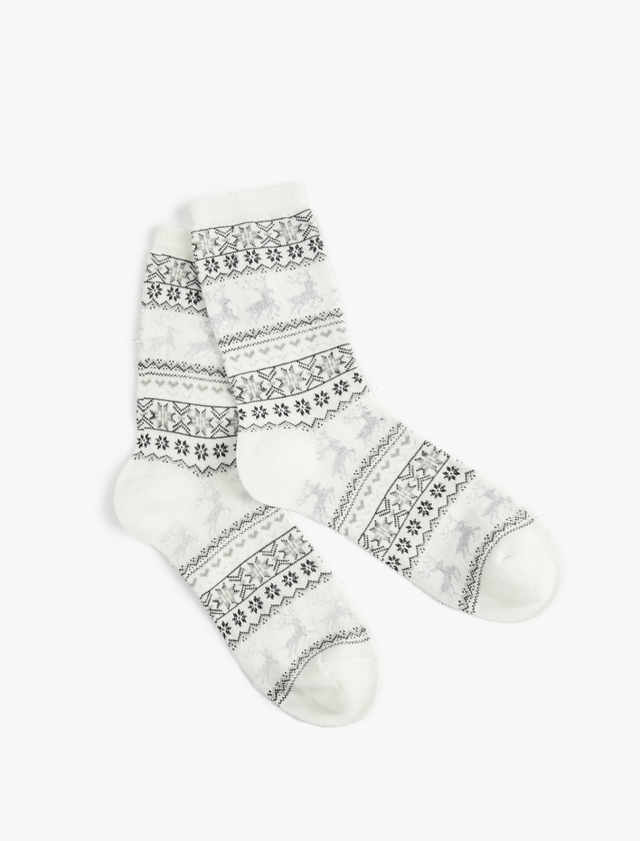 Kadın Desenli Soket Çorap