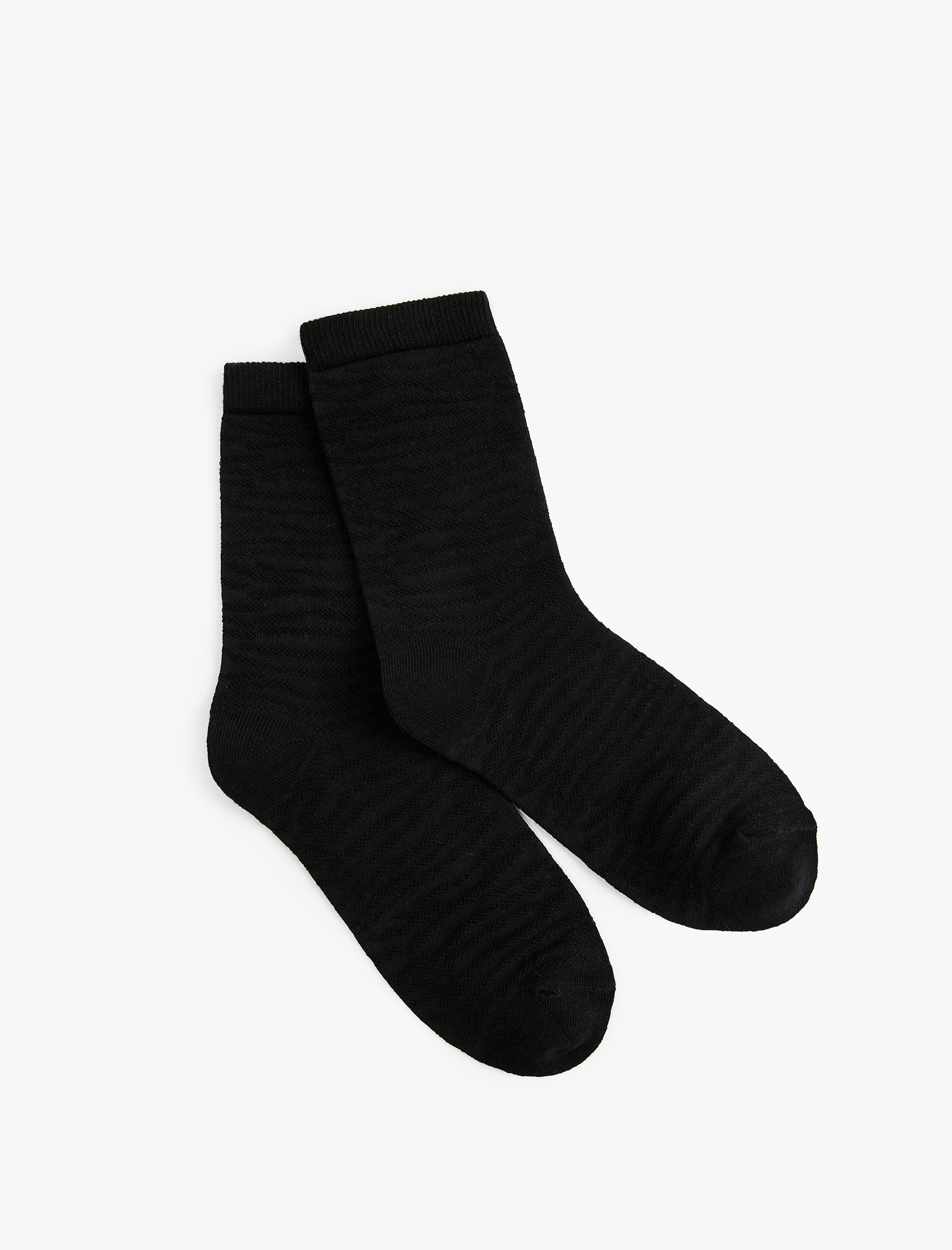 Kadın Pamuklu Desenli Soket Çorap