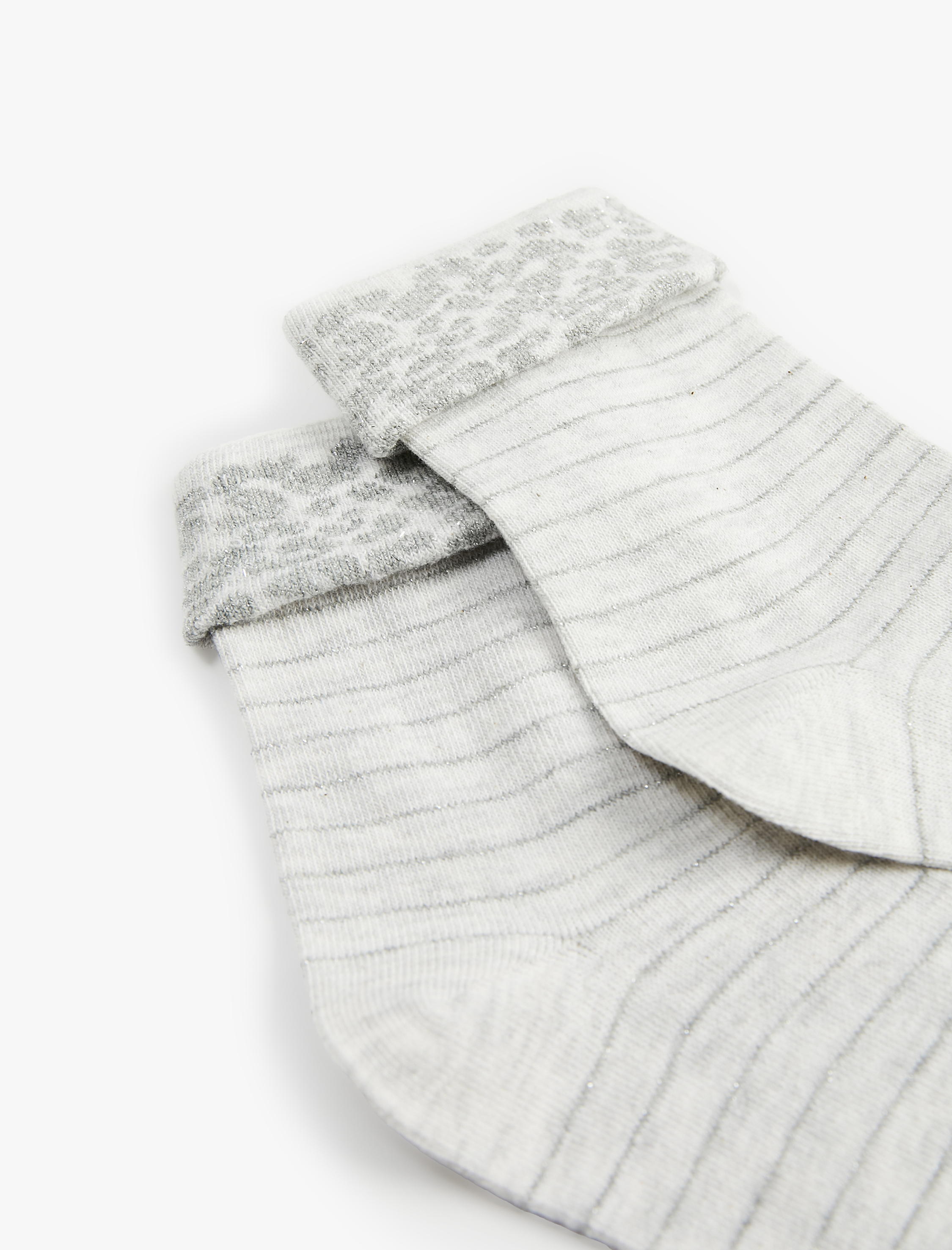  Kadın Pamuklu Çizgili Soket Çorap