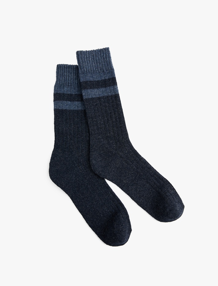 Erkek Renk Bloklu Soket Çorap