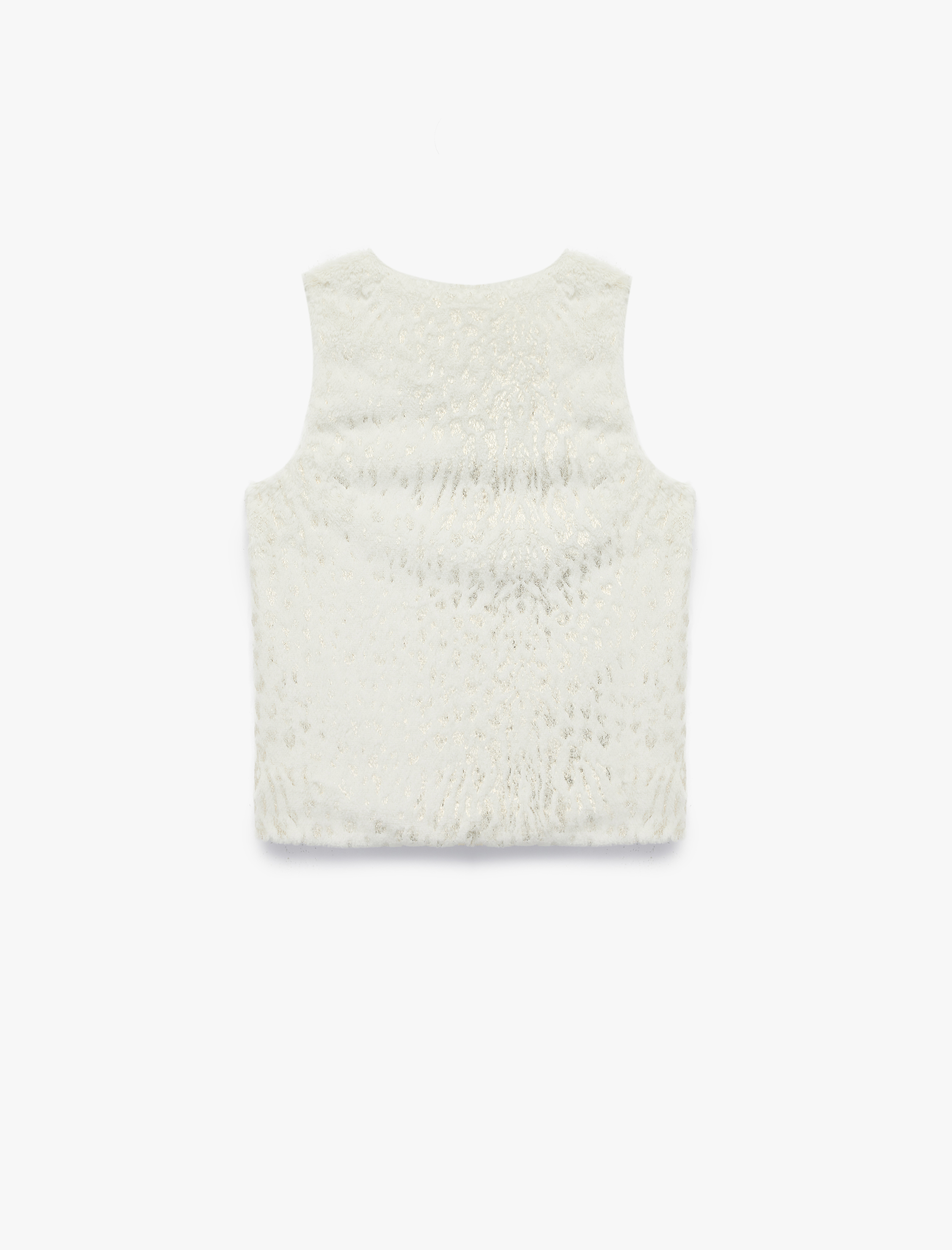  Kız Çocuk V Yaka Varak Baskılı Parıltılı Peluş Yelek