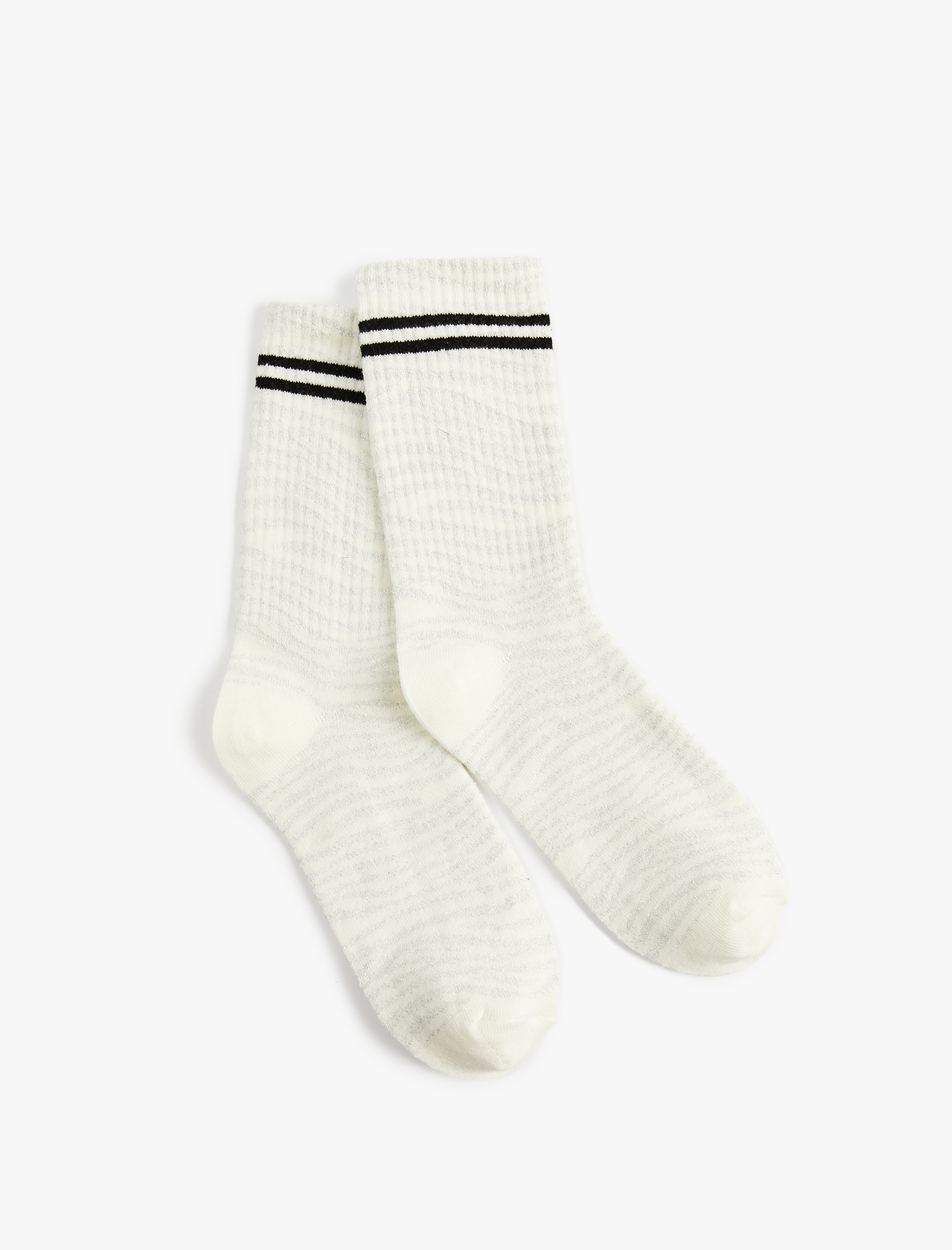 Kadın Çizgili Pamuklu Tenis Çorabı