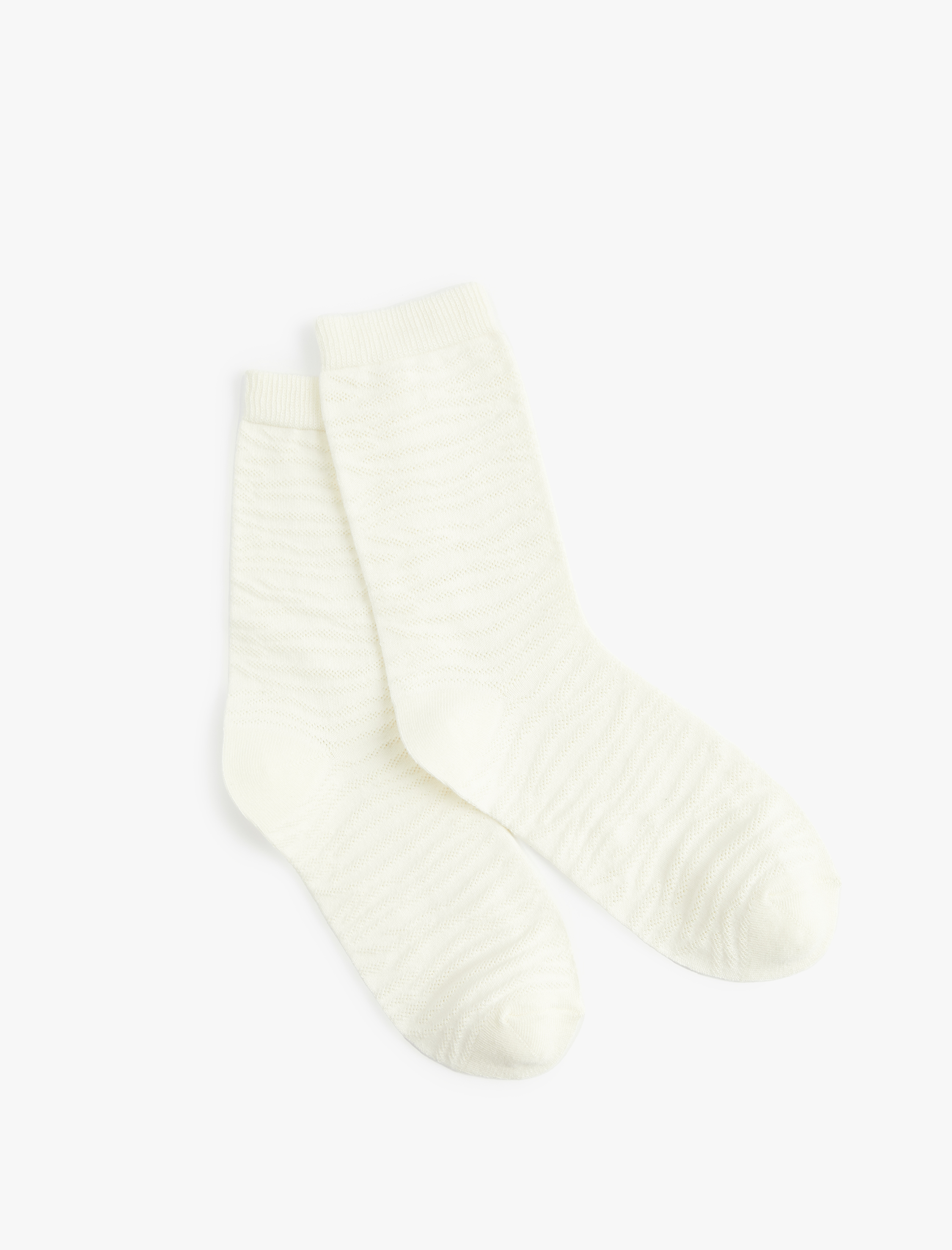 Kadın Pamuklu Desenli Soket Çorap